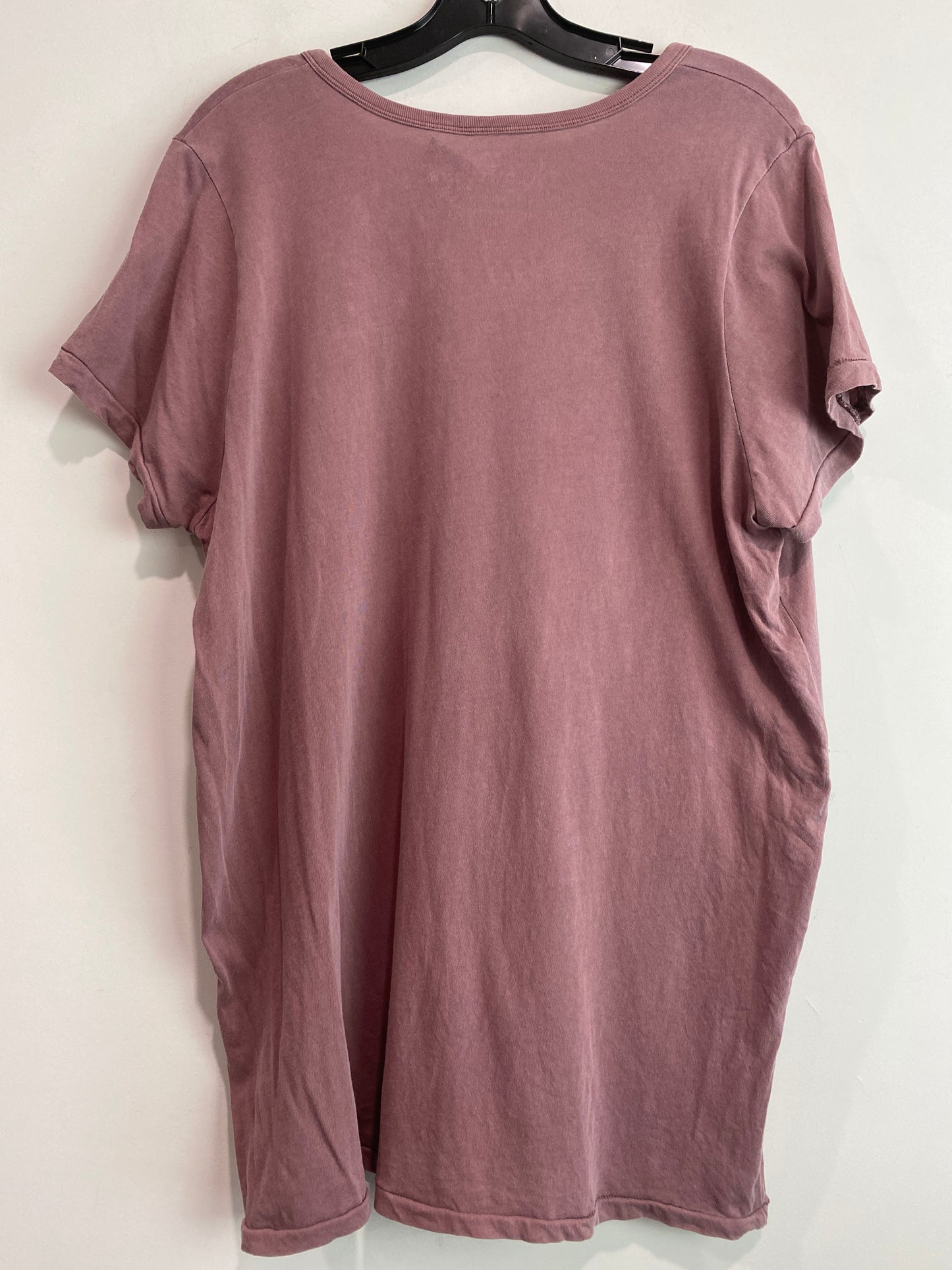 Top Short Sleeve By Clothes Mentor In Mauve, Size: Xl