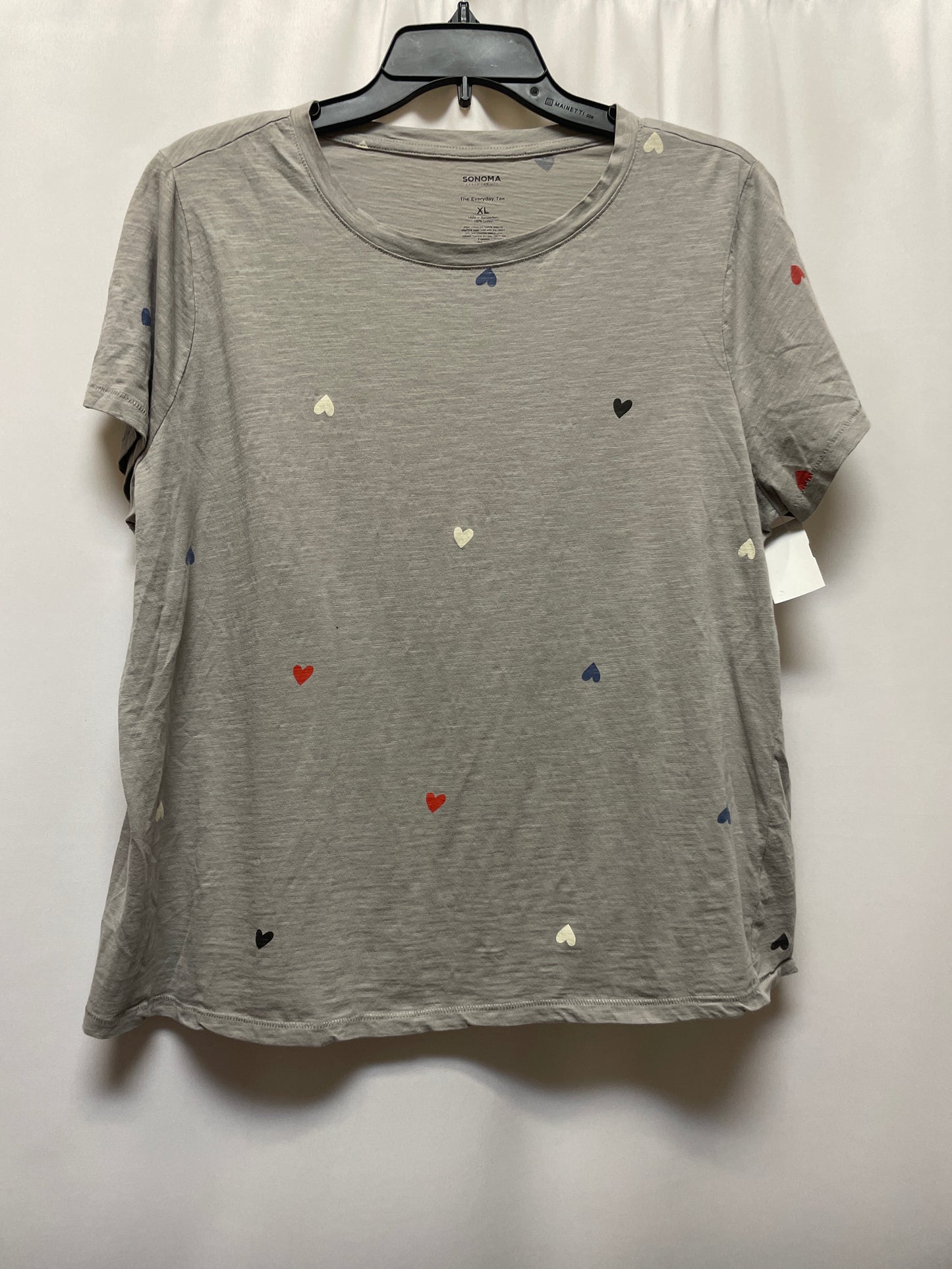 Top Short Sleeve By Sonoma In Grey, Size: Xl