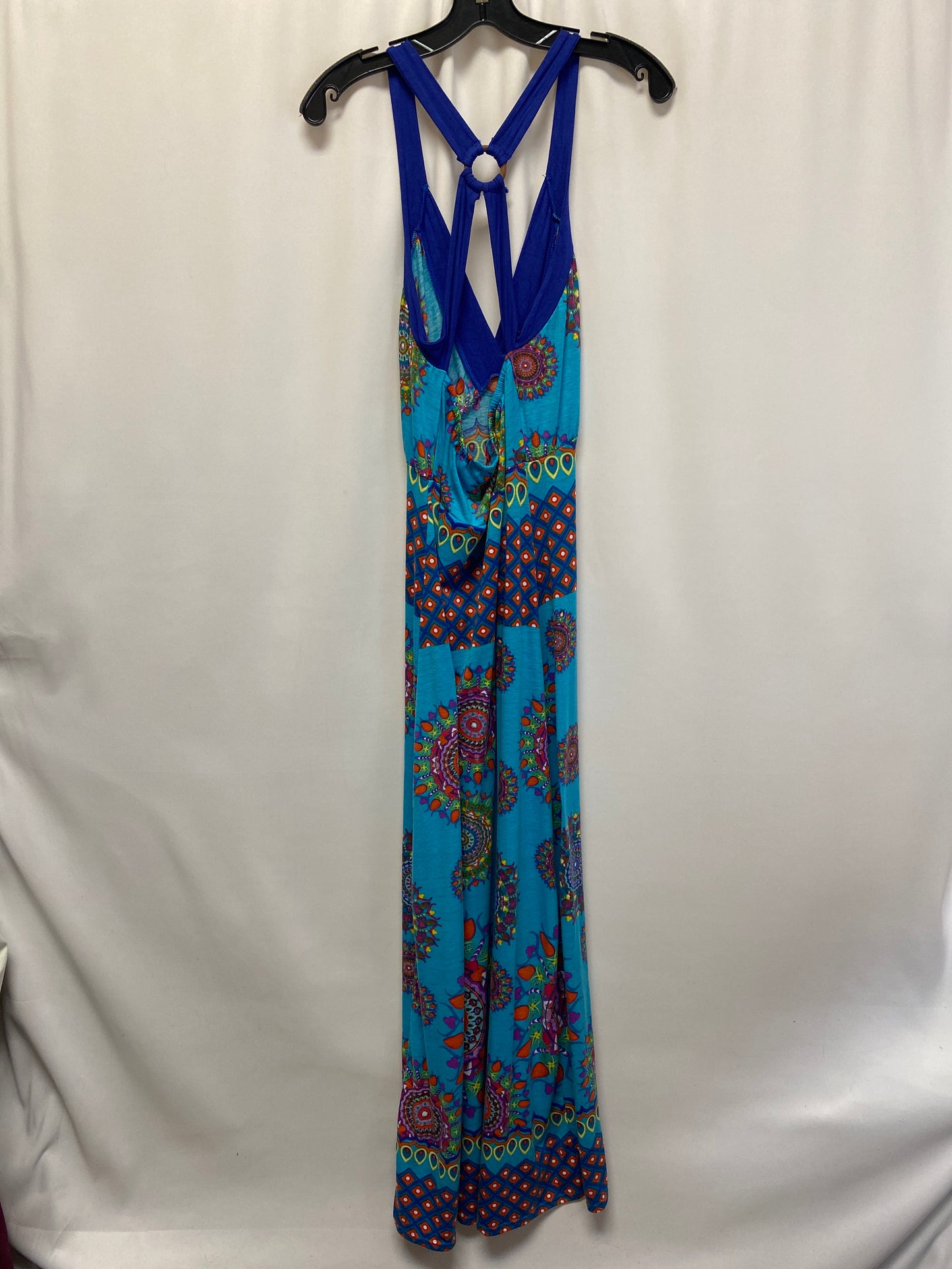 Teal Dress Casual Maxi Clothes Mentor, Size M