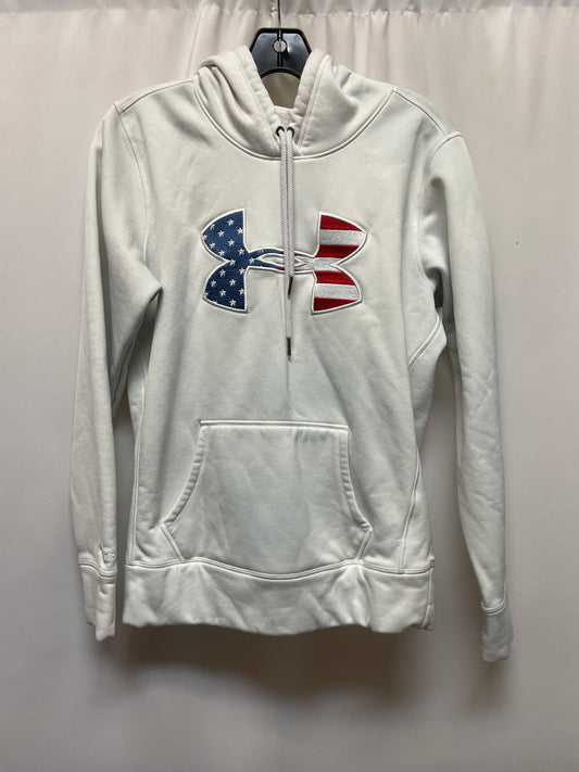 Sweatshirt Hoodie By Under Armour In White, Size: S