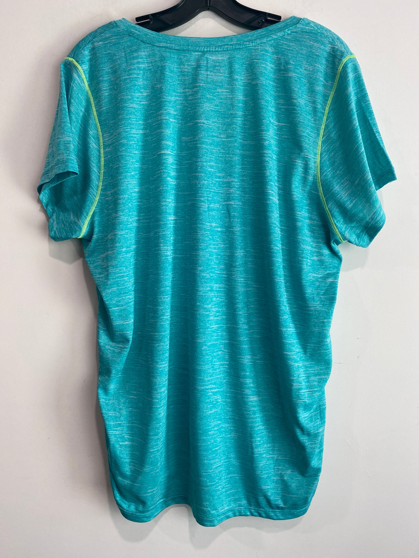 Athletic Top Short Sleeve By Rbx In Teal, Size: 1x