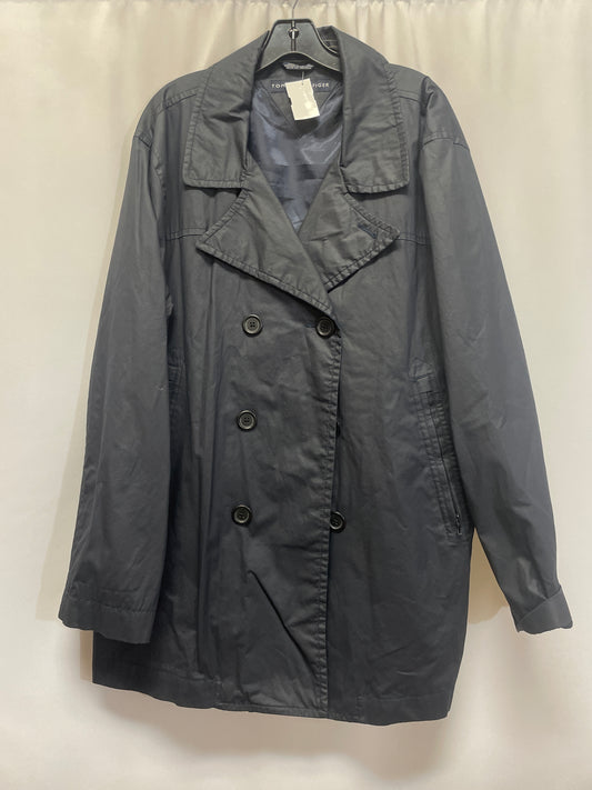 Coat Trench Coat By Tommy Hilfiger In Navy, Size: Xl