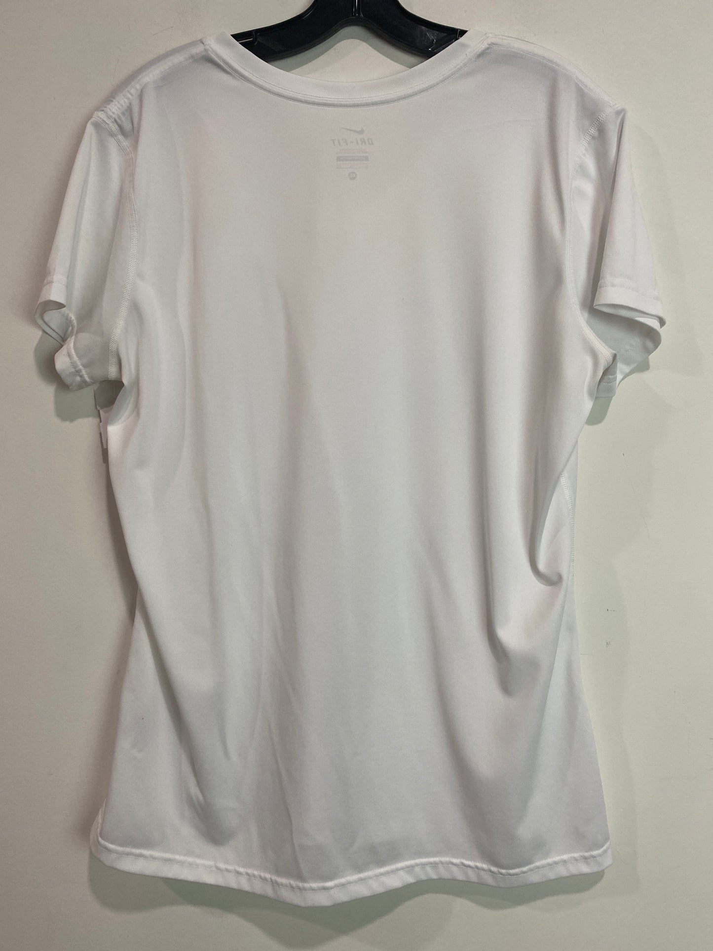 Athletic Top Short Sleeve By Nike In White, Size: Xl