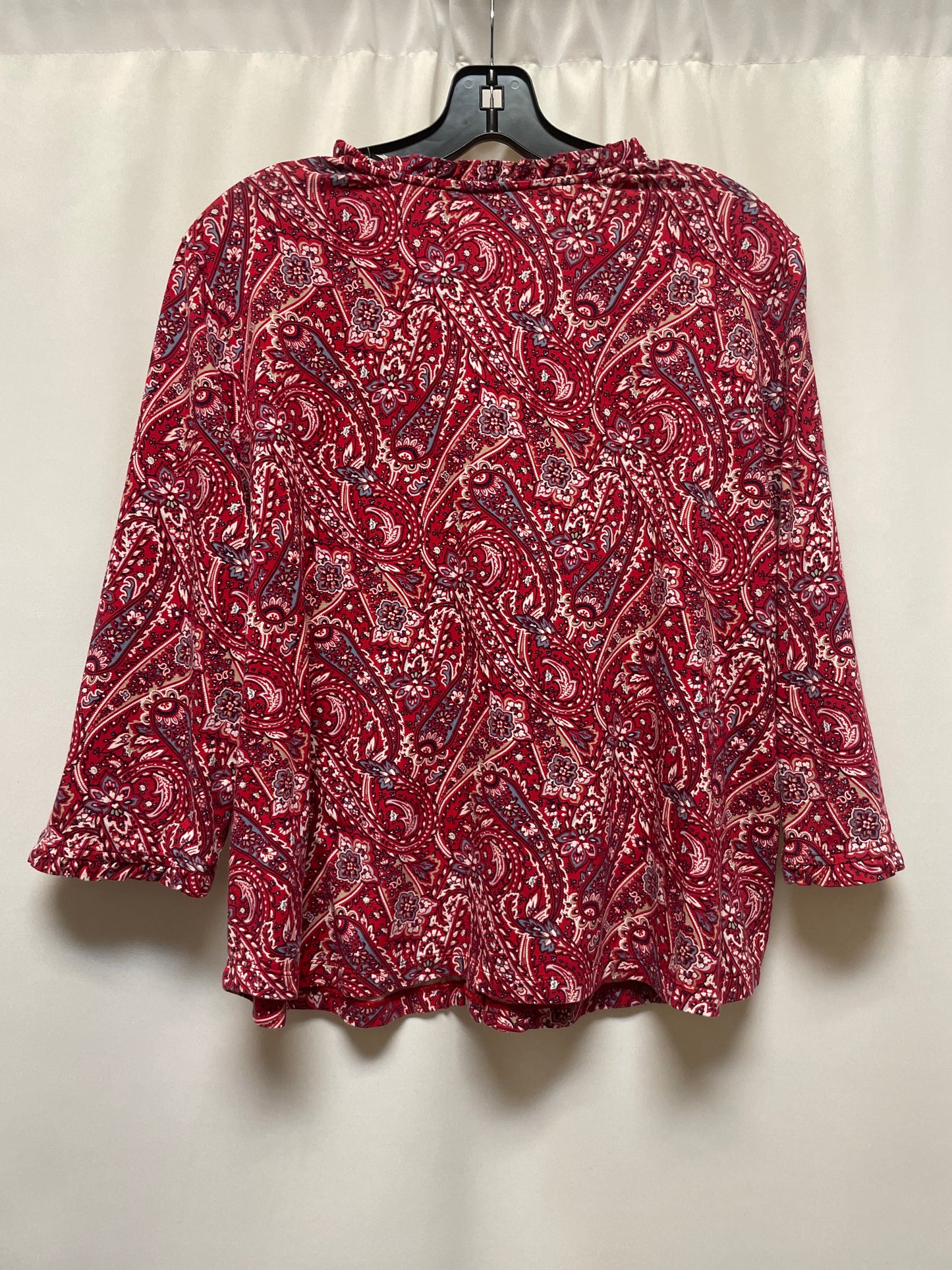 Top 3/4 Sleeve By Lands End In Red, Size: L