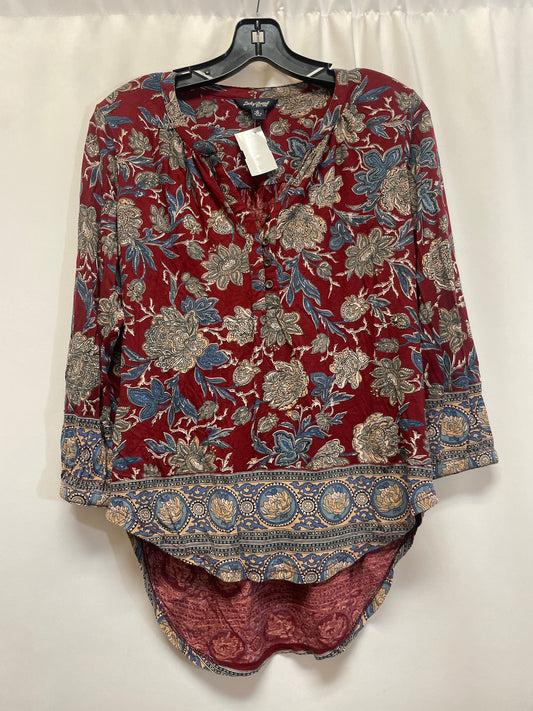 Top 3/4 Sleeve By Lucky Brand In Mauve, Size: S