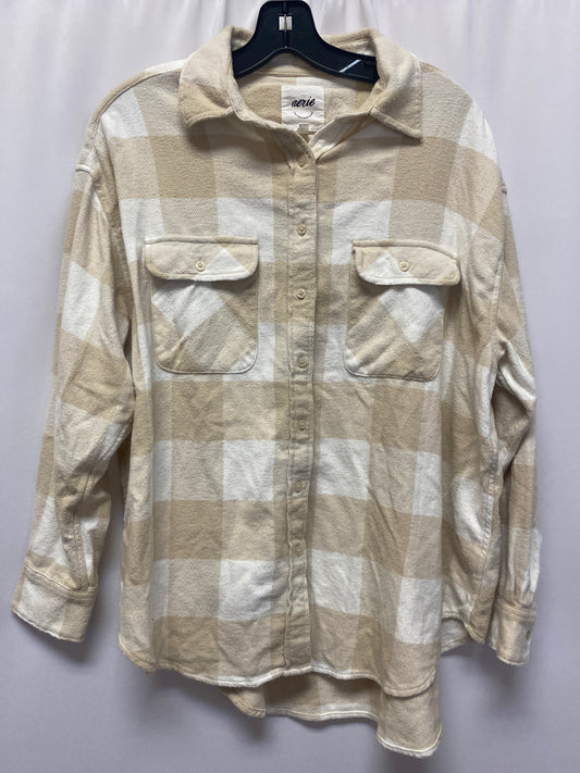 Top Long Sleeve By Aerie In Tan, Size: Xs