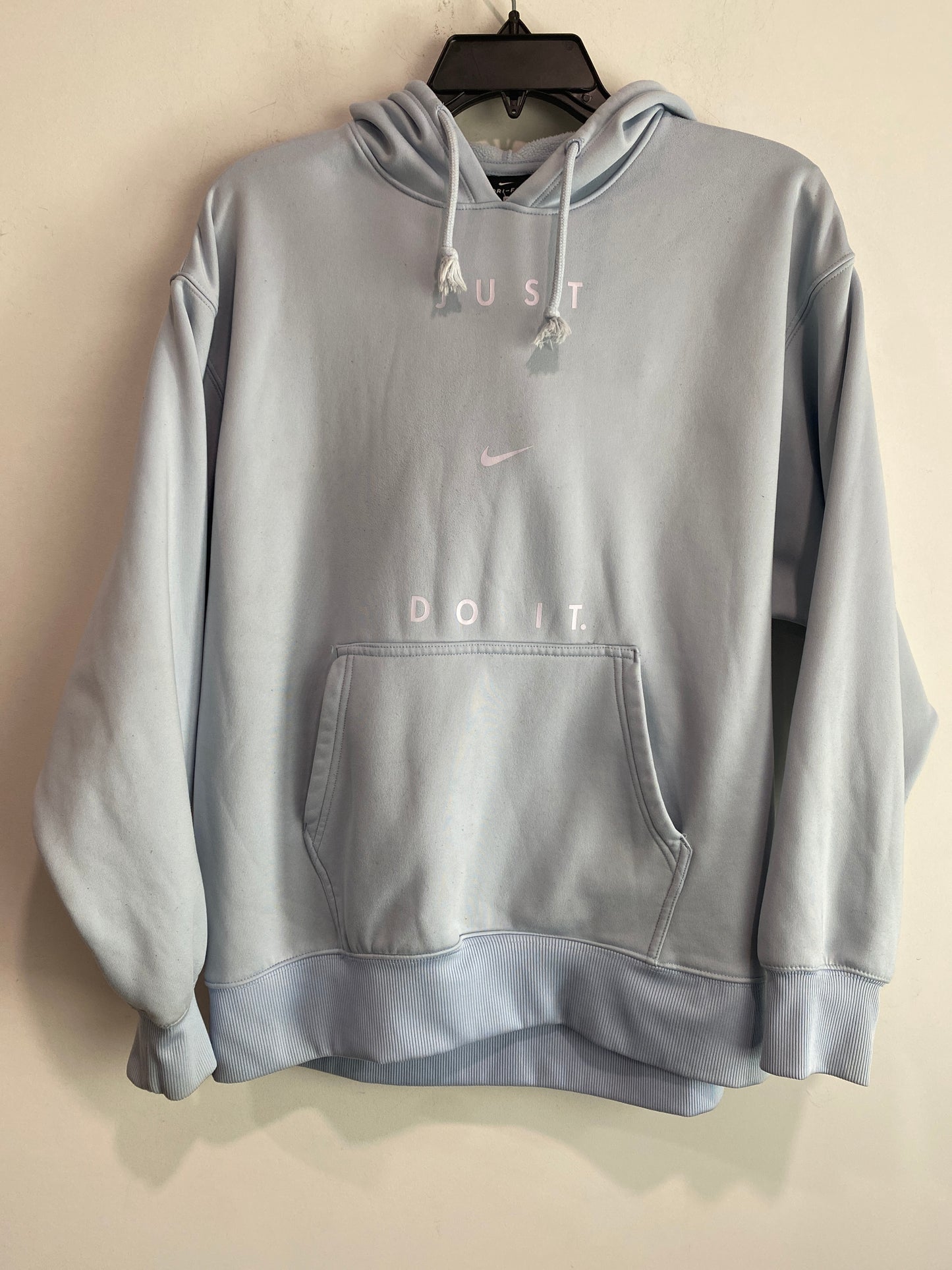 Athletic Sweatshirt Hoodie By Nike In Blue, Size: S