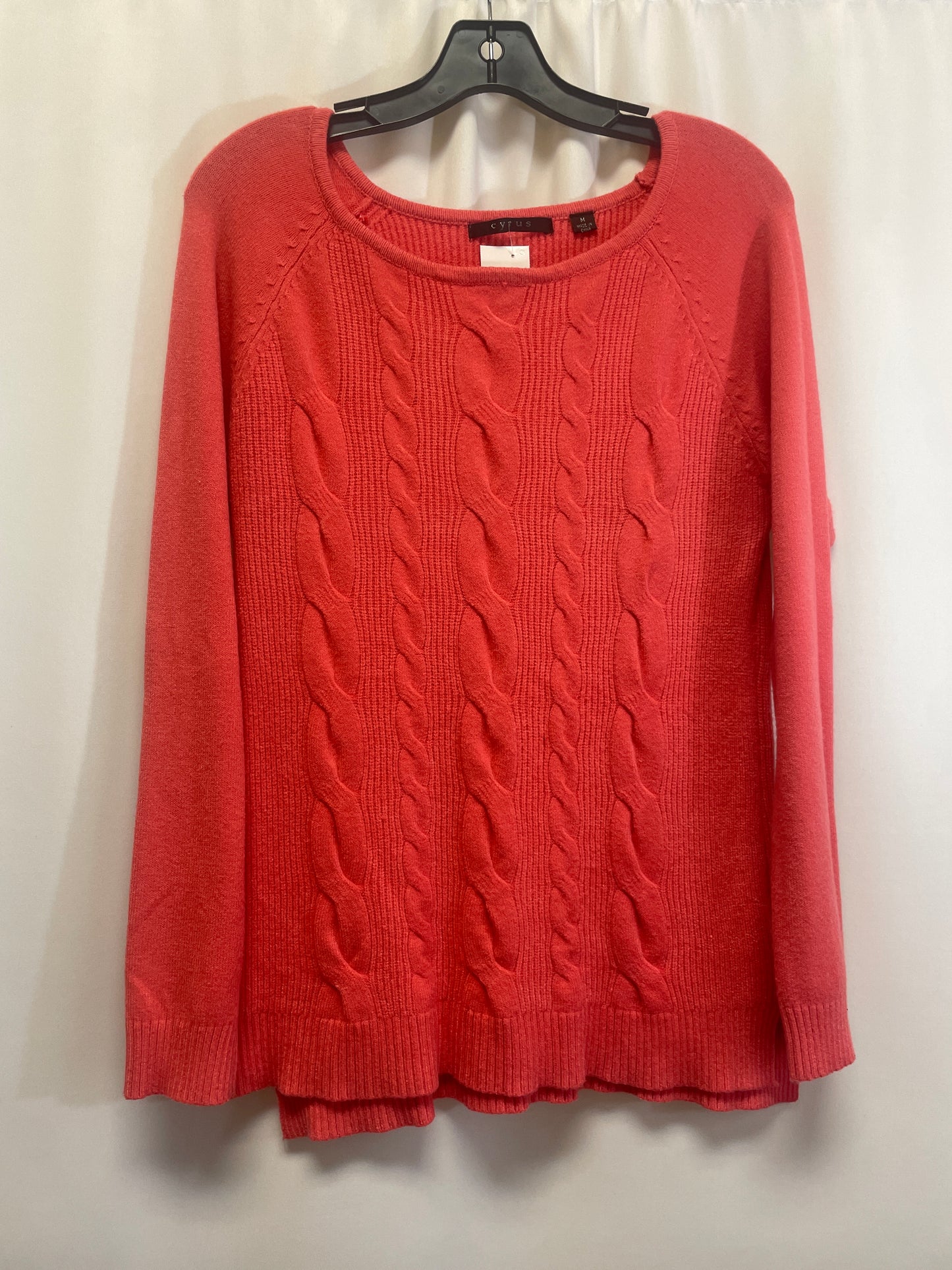 Sweater By Clothes Mentor In Coral, Size: M