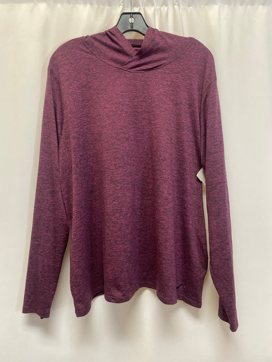 Athletic Top Long Sleeve Hoodie By Nike In Purple, Size: 2x