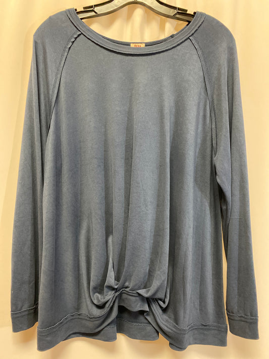 Top Long Sleeve By Reba In Navy, Size: Xl