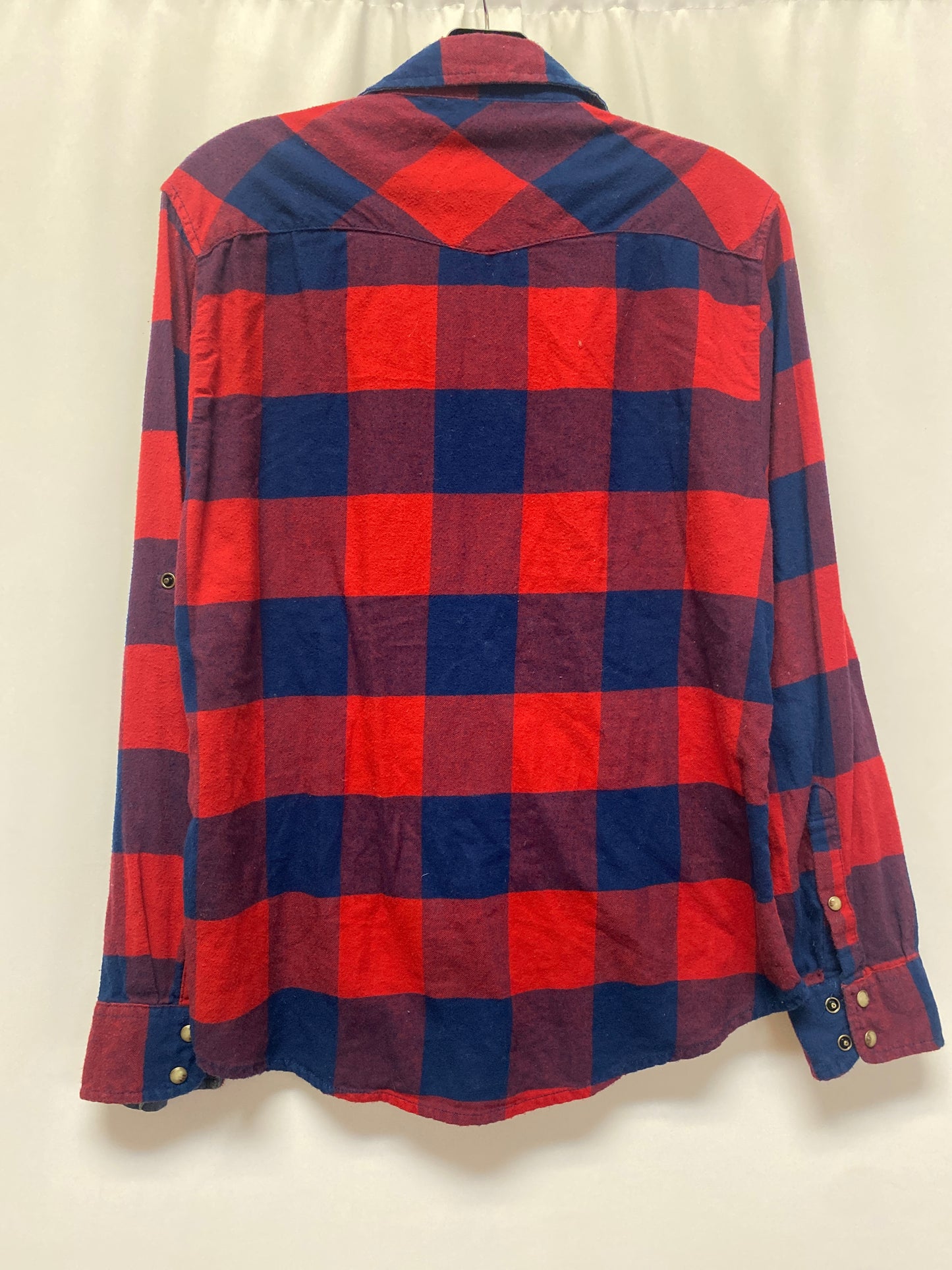 Top Long Sleeve By Jachs Girlfirend In Blue & Red, Size: M