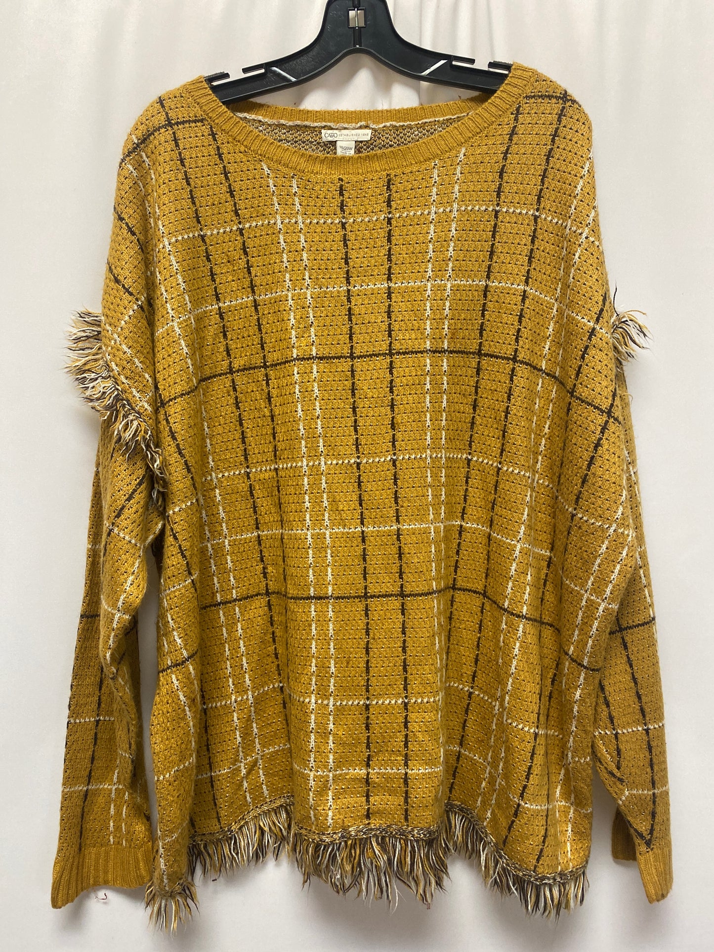 Sweater By Cato In Yellow, Size: Xxl