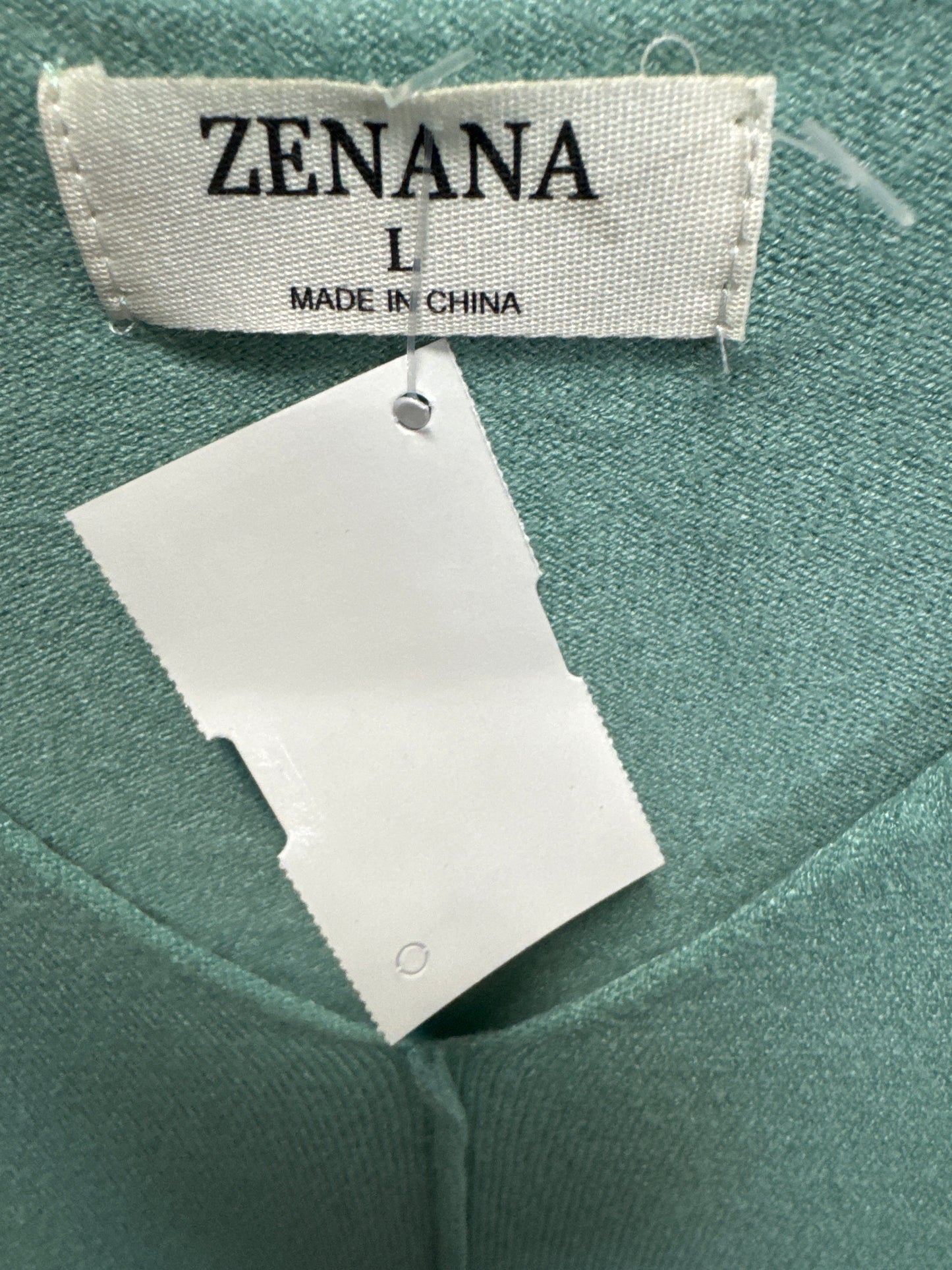 Top Long Sleeve By Zenana Outfitters In Green, Size: L