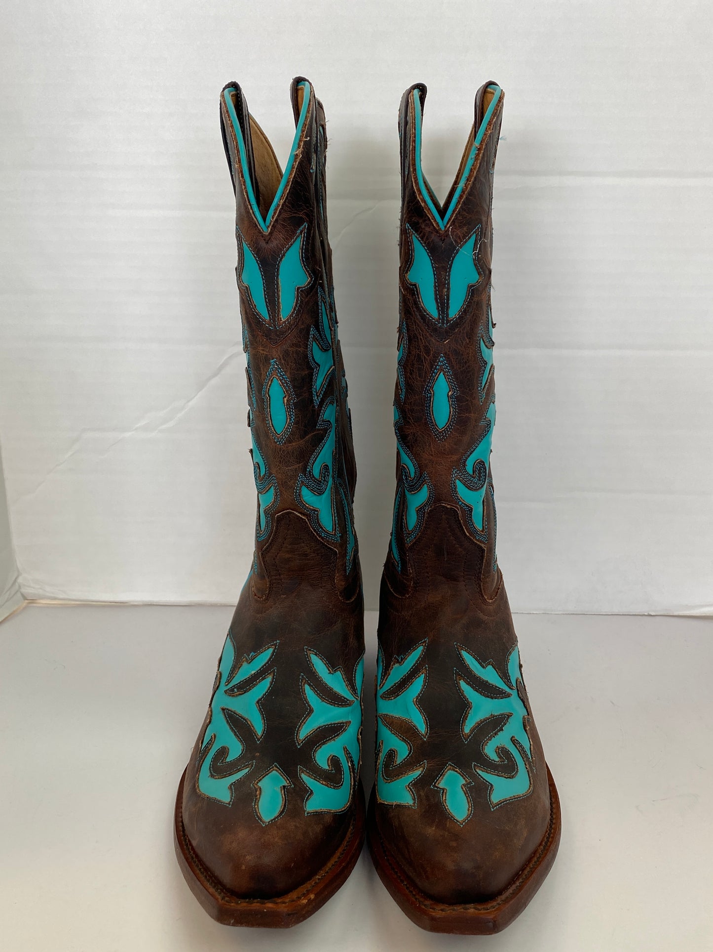 Boots Western By Clothes Mentor In Teal, Size: 9.5