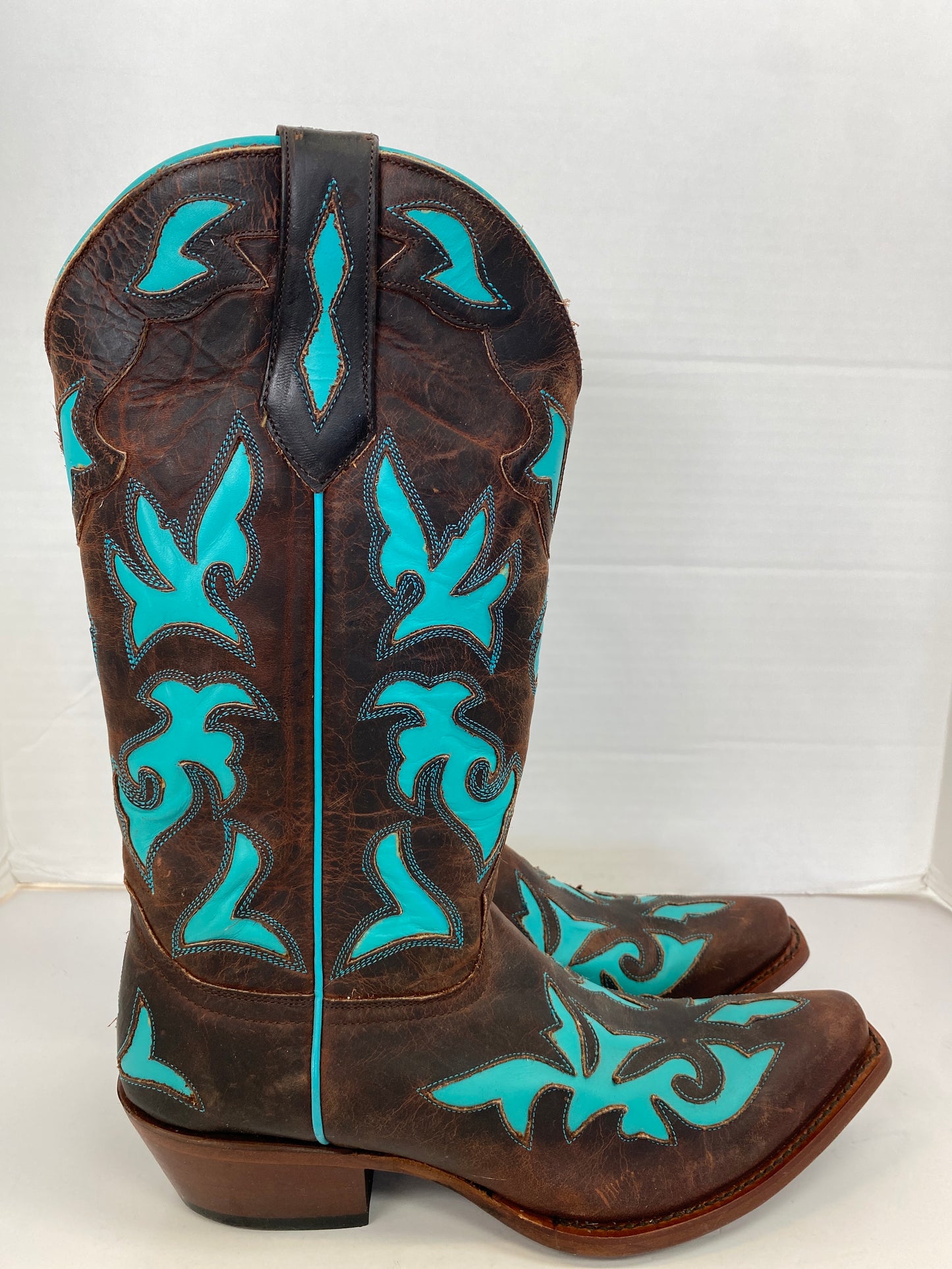 Boots Western By Clothes Mentor In Teal, Size: 9.5