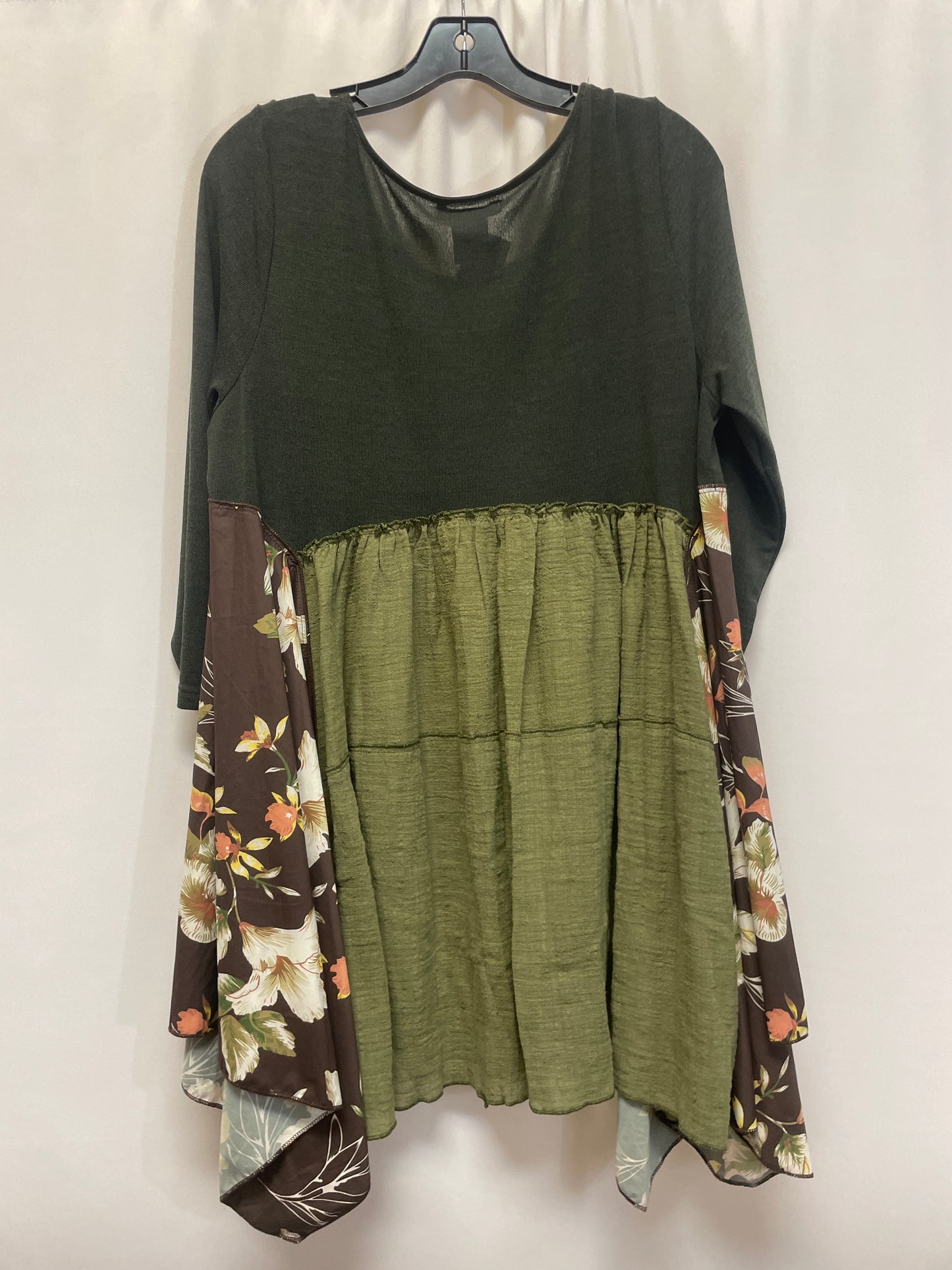 Top 3/4 Sleeve By Clothes Mentor In Green, Size: L