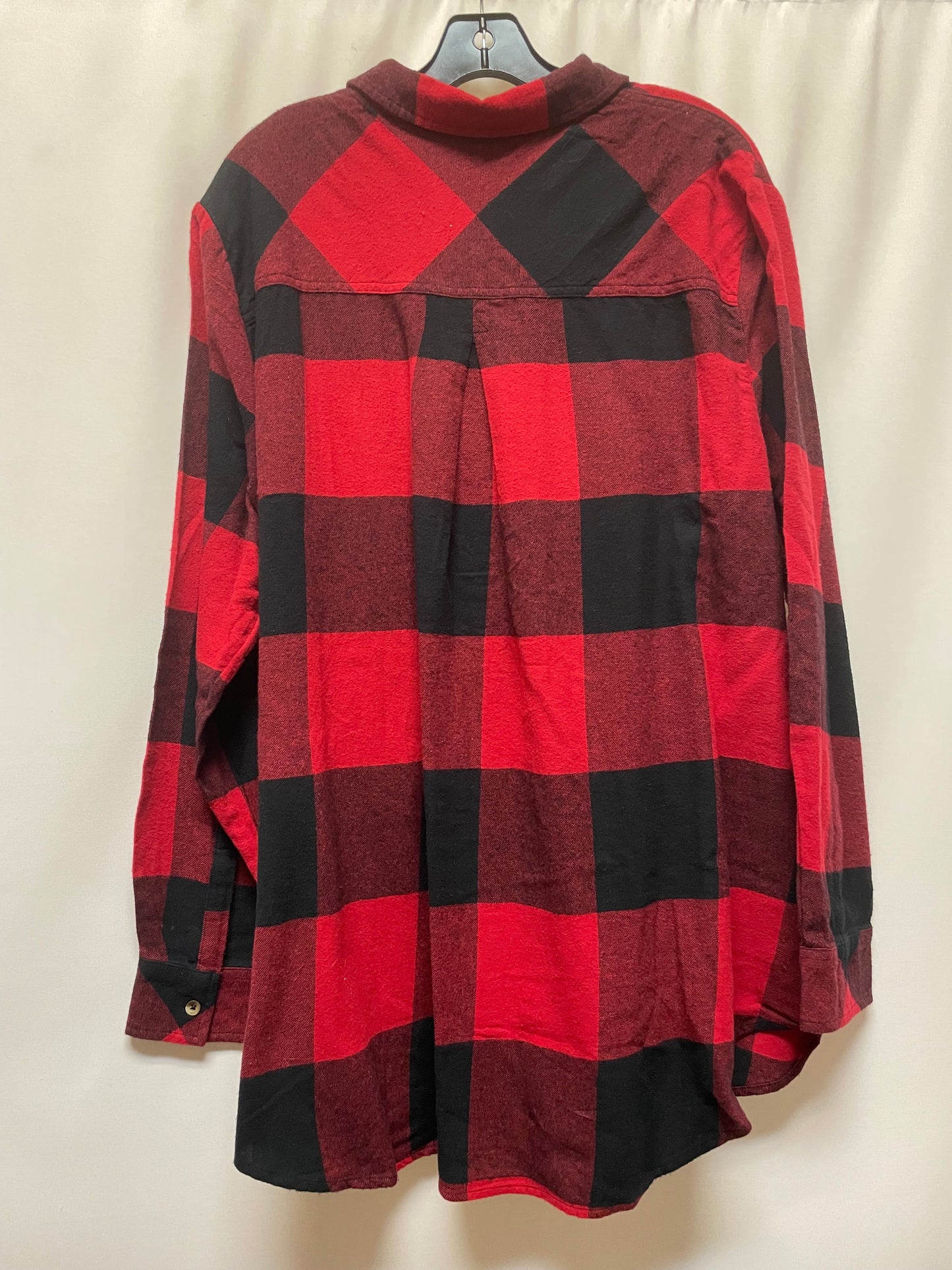 Top Long Sleeve By Sonoma In Red, Size: 3x