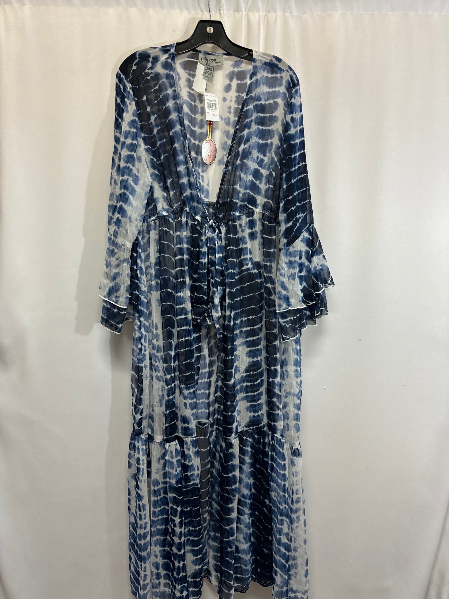 Swimwear Cover-up By Clothes Mentor In Blue, Size: 3x