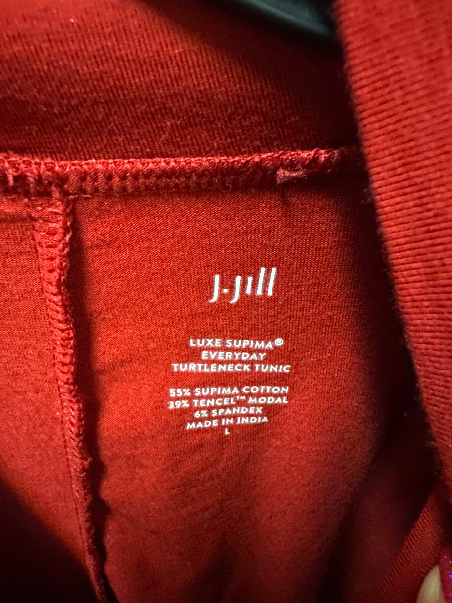 Top Long Sleeve By J. Jill In Red, Size: L