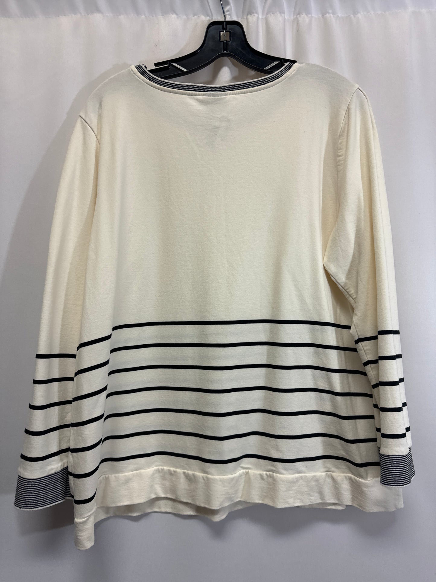 Top Long Sleeve By Chicos In Cream, Size: Xl