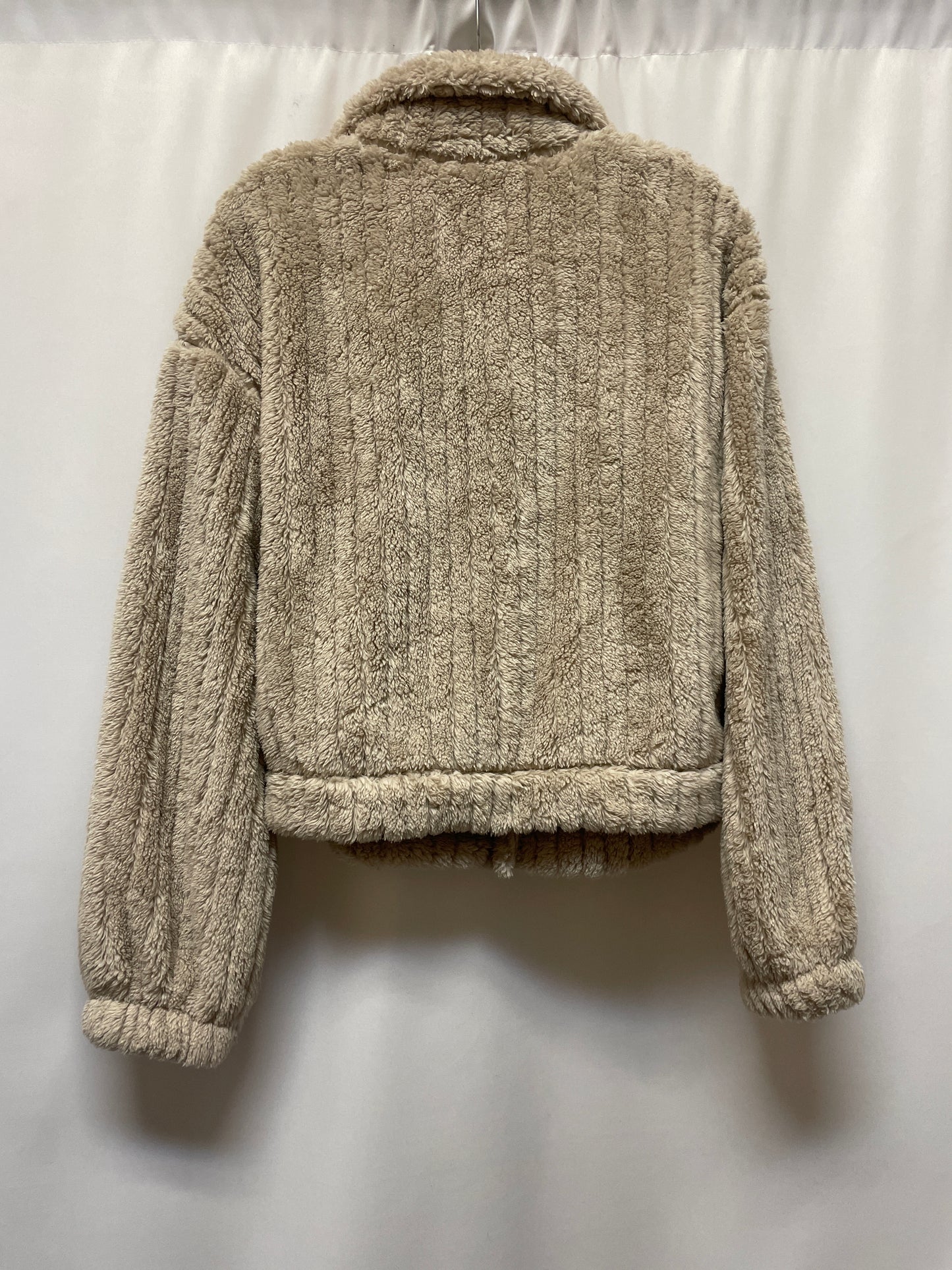 Jacket Faux Fur & Sherpa By Clothes Mentor In Tan, Size: L