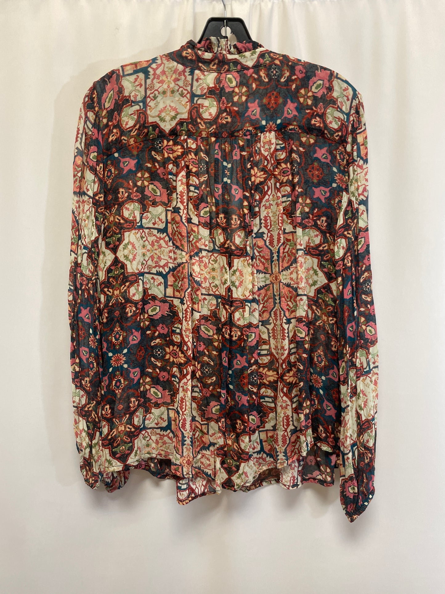 Top Long Sleeve By Anthropologie In Pink, Size: Xl