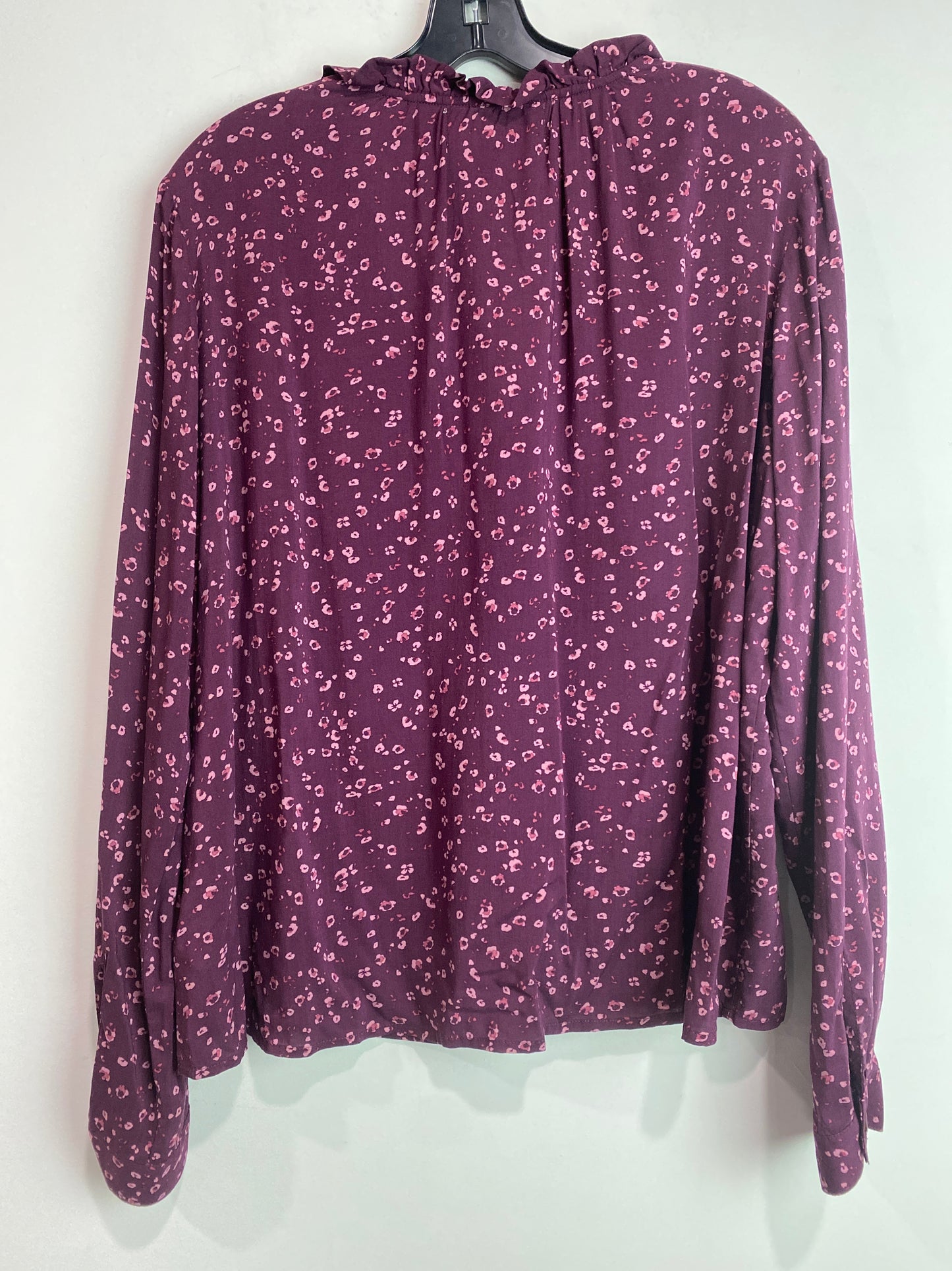 Top Long Sleeve By Anthropologie In Purple, Size: Xl