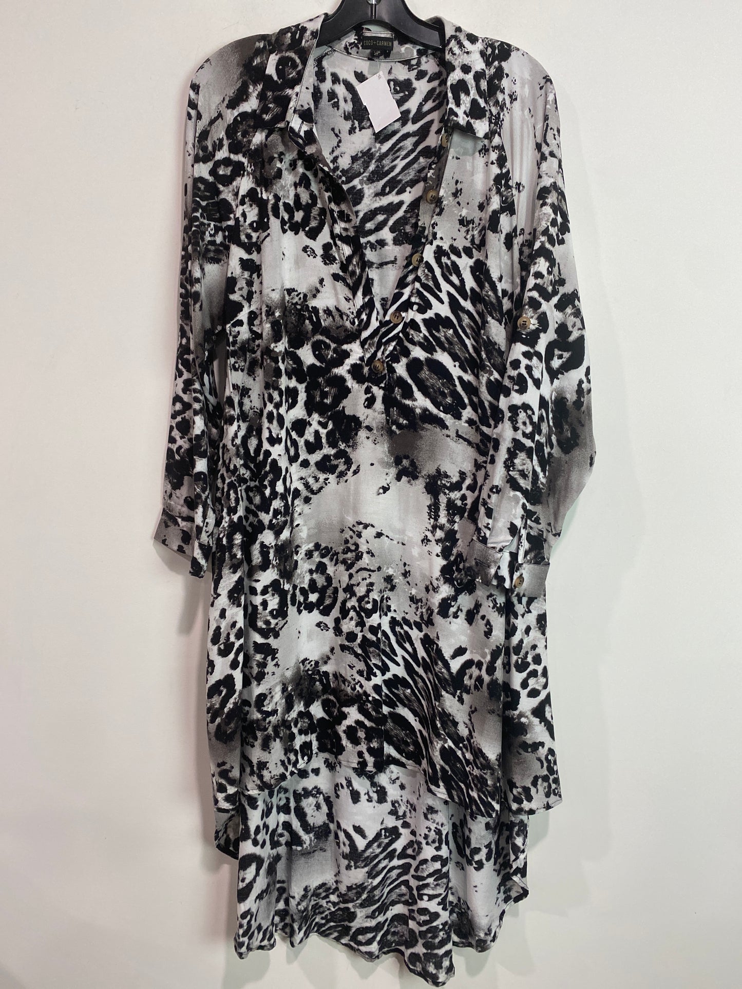 Tunic Long Sleeve By Coco And Carmen In Black, Size: L