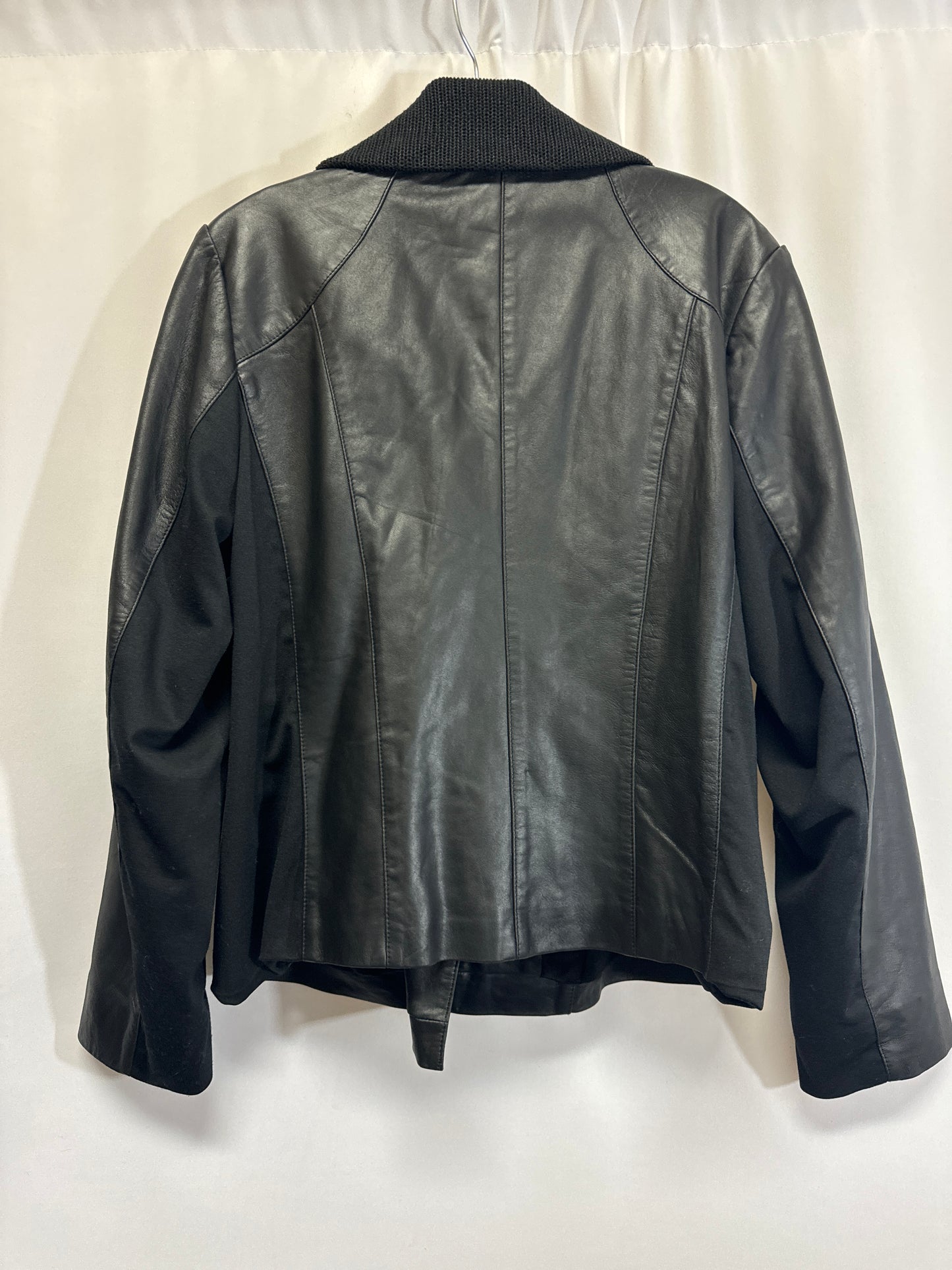 Jacket Moto By Iman Hsn In Black, Size: Xl