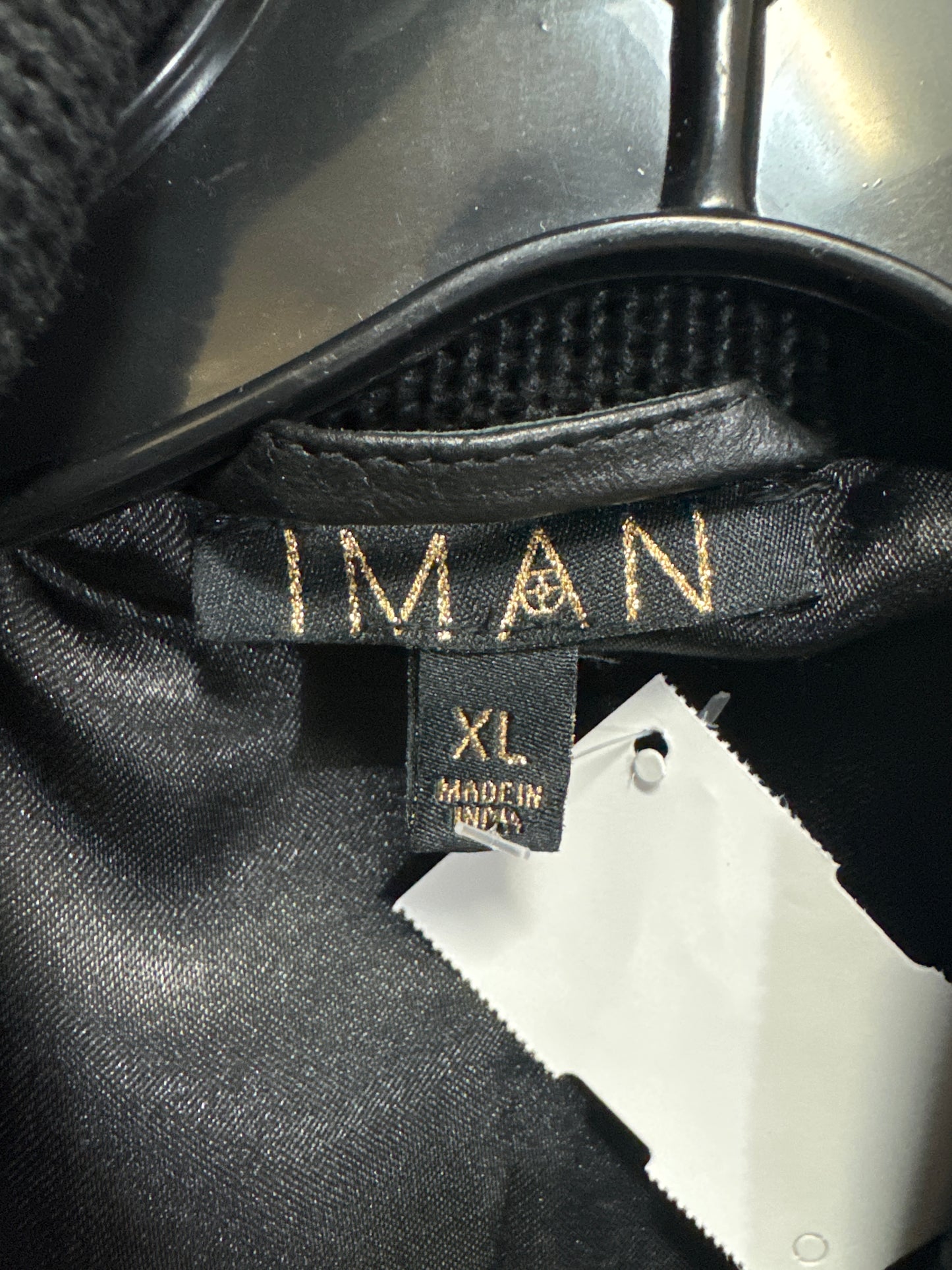 Jacket Moto By Iman Hsn In Black, Size: Xl