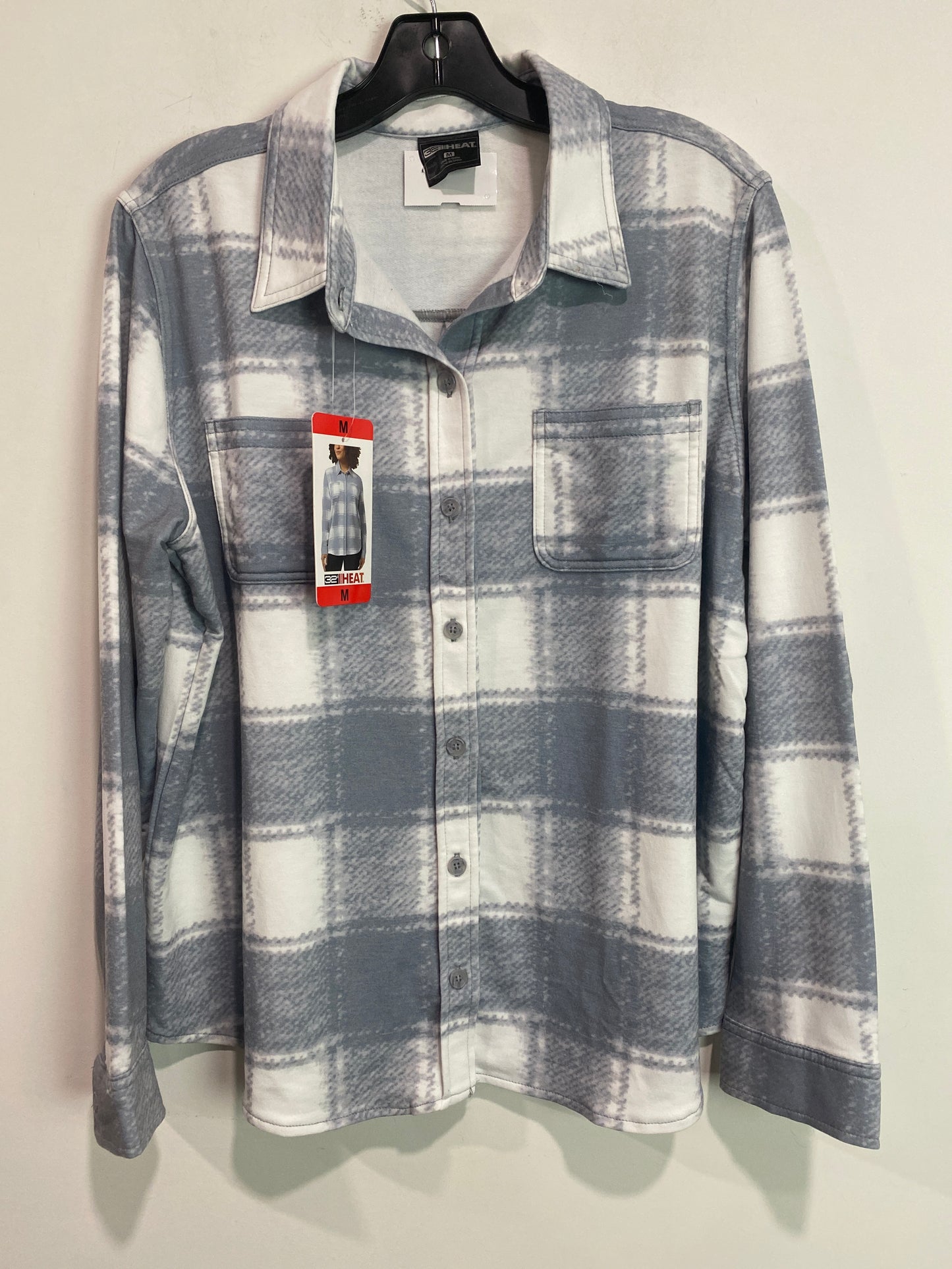 Top Long Sleeve By 32 Degrees In Grey, Size: M