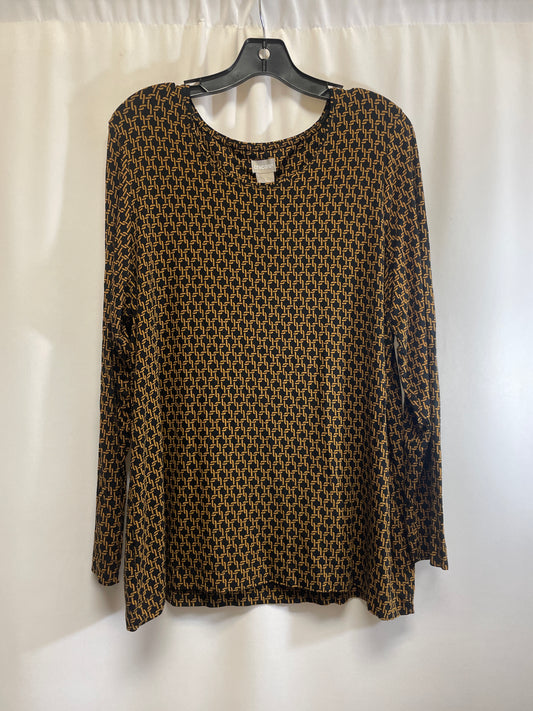 Top Long Sleeve By Chicos In Black, Size: Xl