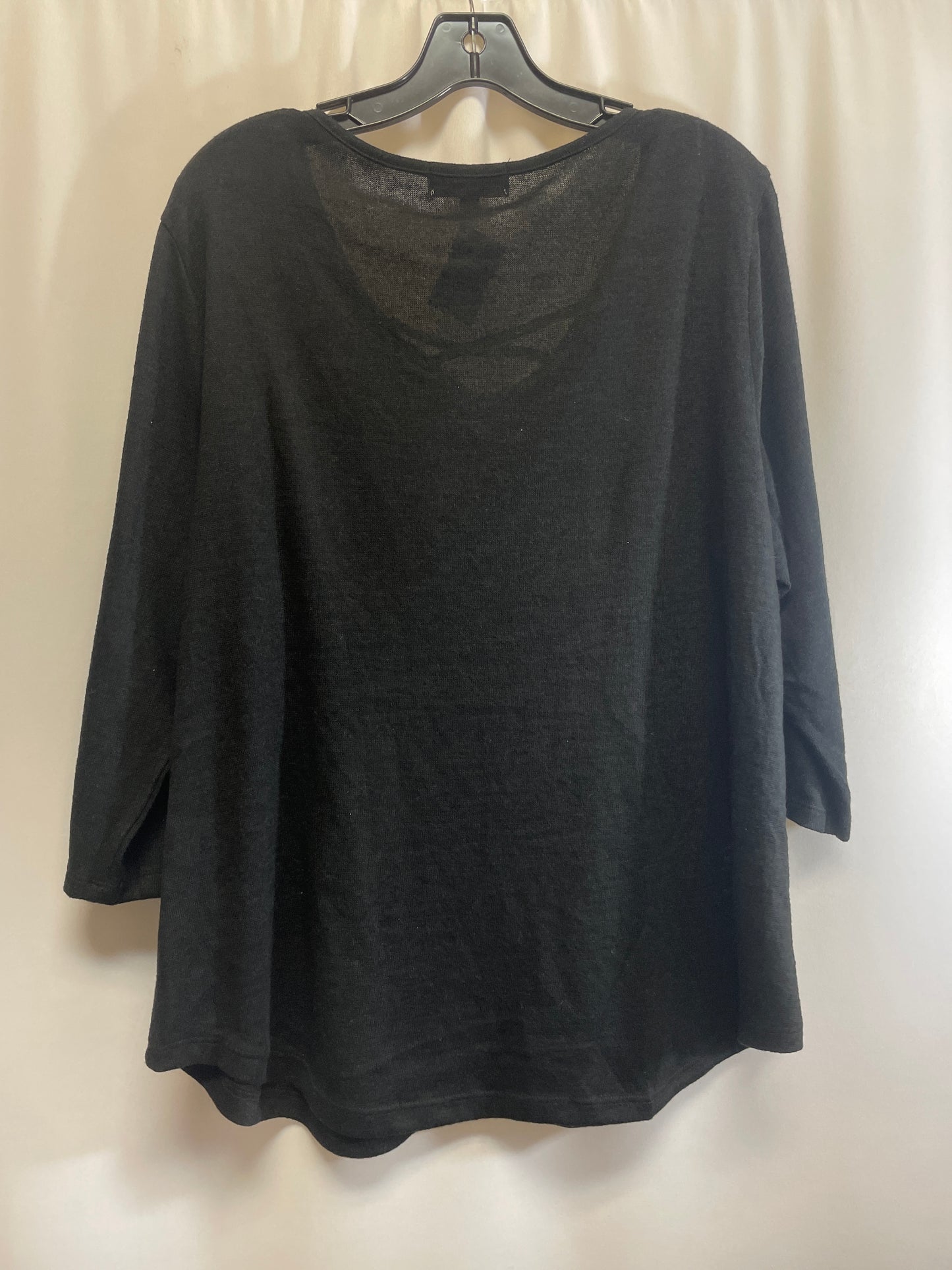 Top Long Sleeve By Clothes Mentor In Black, Size: 1x