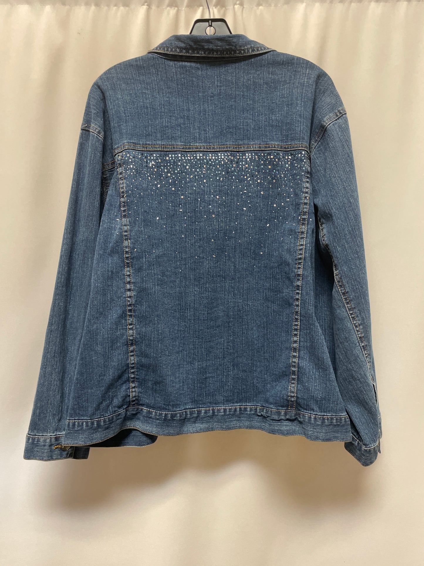 Jacket Denim By Clothes Mentor In Blue Denim, Size: 2x