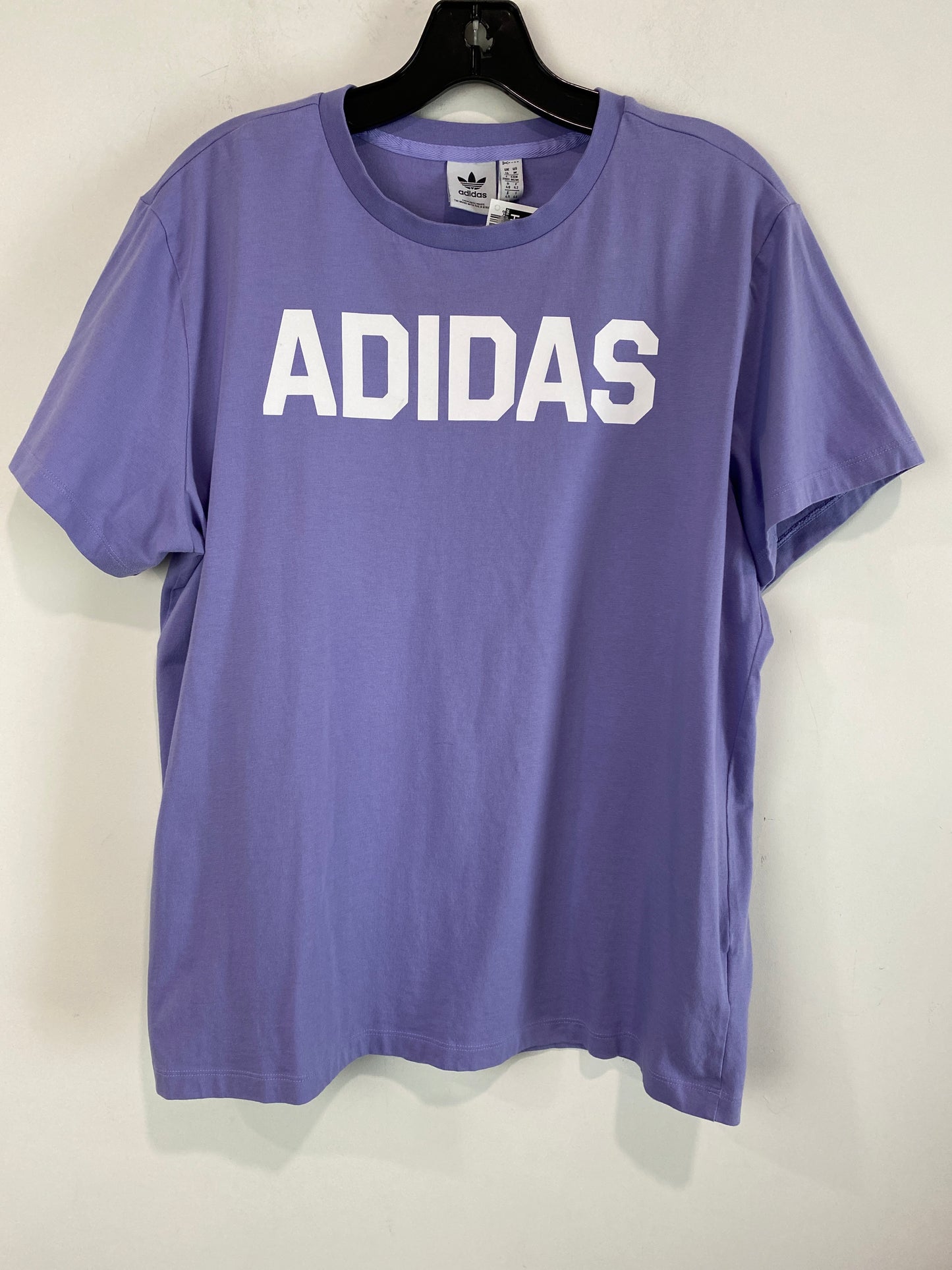 Athletic Top Short Sleeve By Adidas In Purple, Size: M