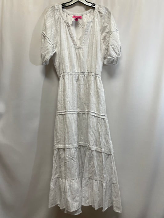 Dress Casual Maxi By Betsey Johnson In White, Size: L