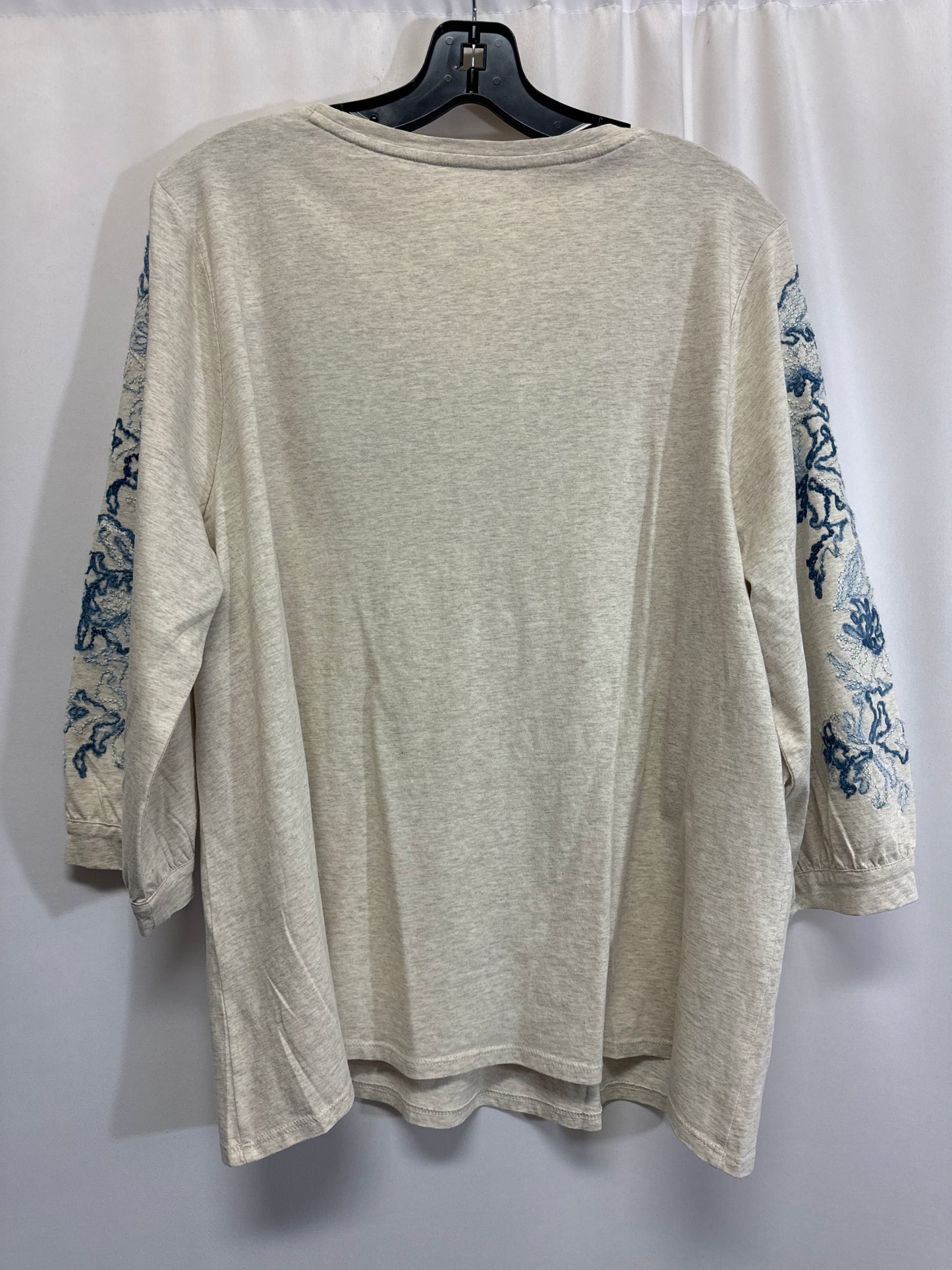 Top 3/4 Sleeve By Pure Jill In Tan, Size: Xl