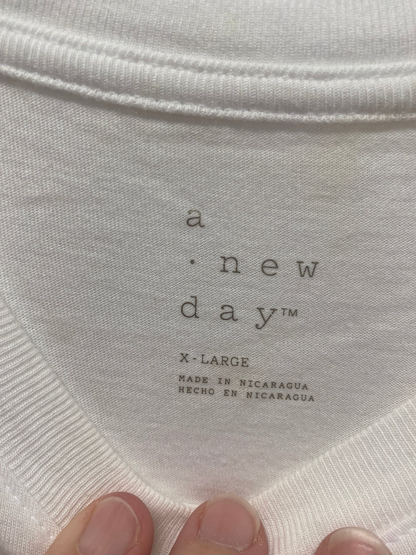 Top Short Sleeve By A New Day In White, Size: Xl