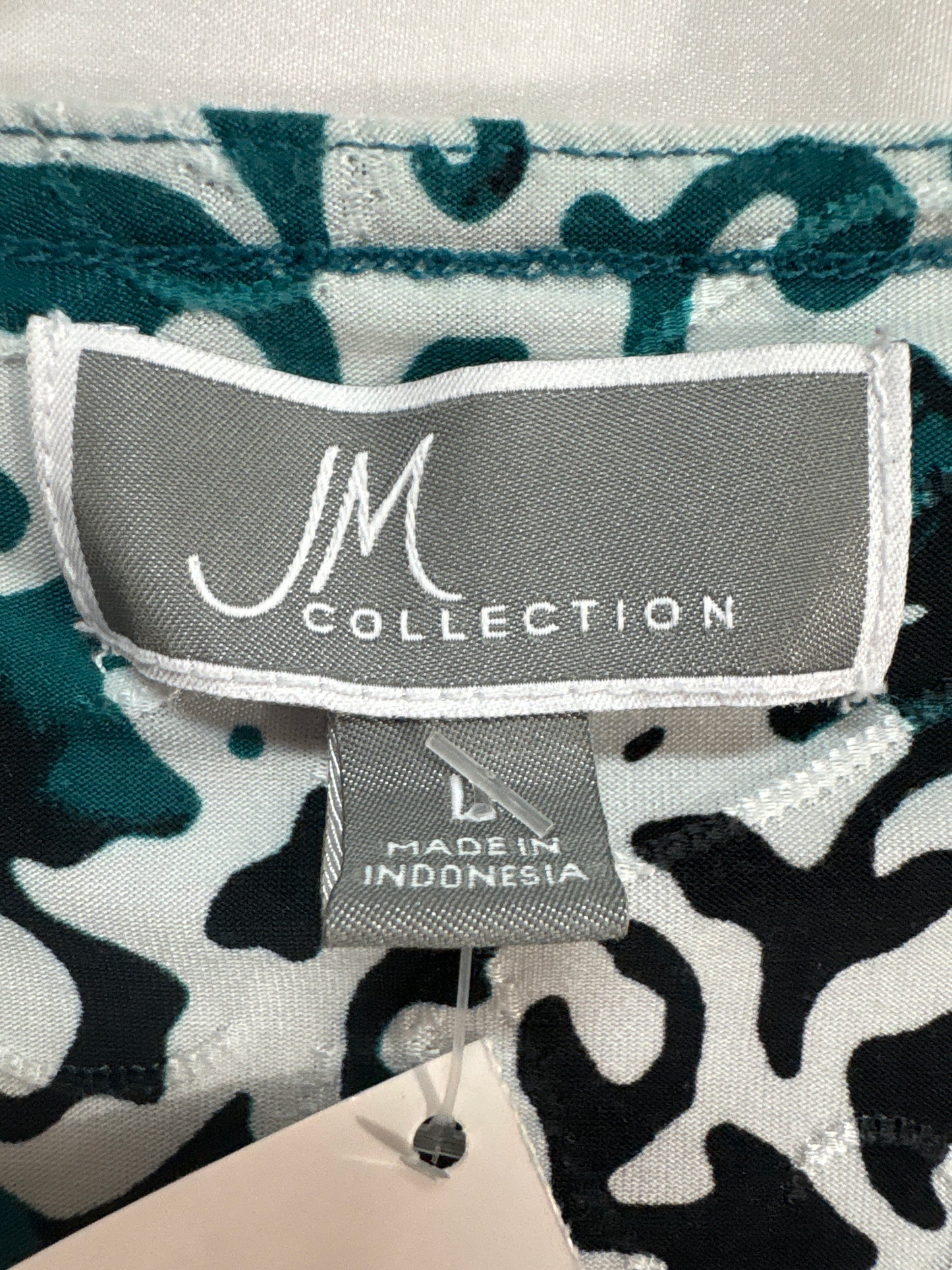 Top 3/4 Sleeve By Jm Collections In Teal, Size: L