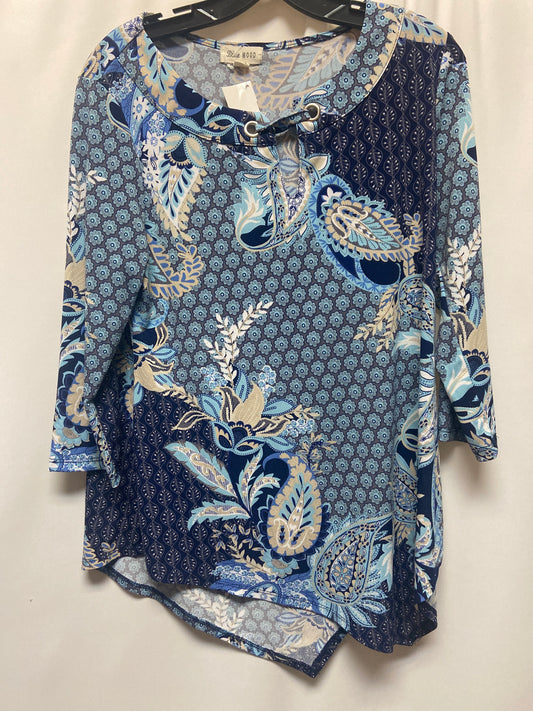 Top 3/4 Sleeve By Clothes Mentor In Blue, Size: M