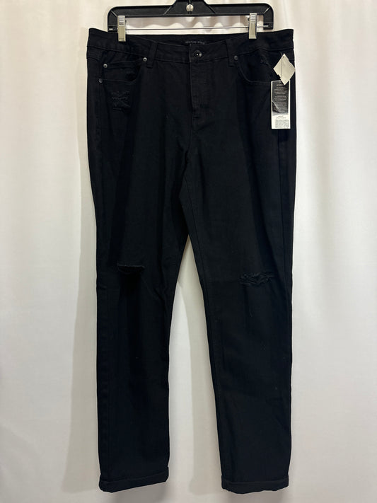 Jeans Straight By Signature Studio In Black, Size: 12