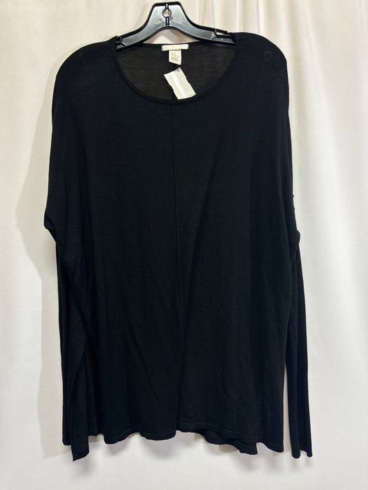 Top Long Sleeve By H&m In Black, Size: M