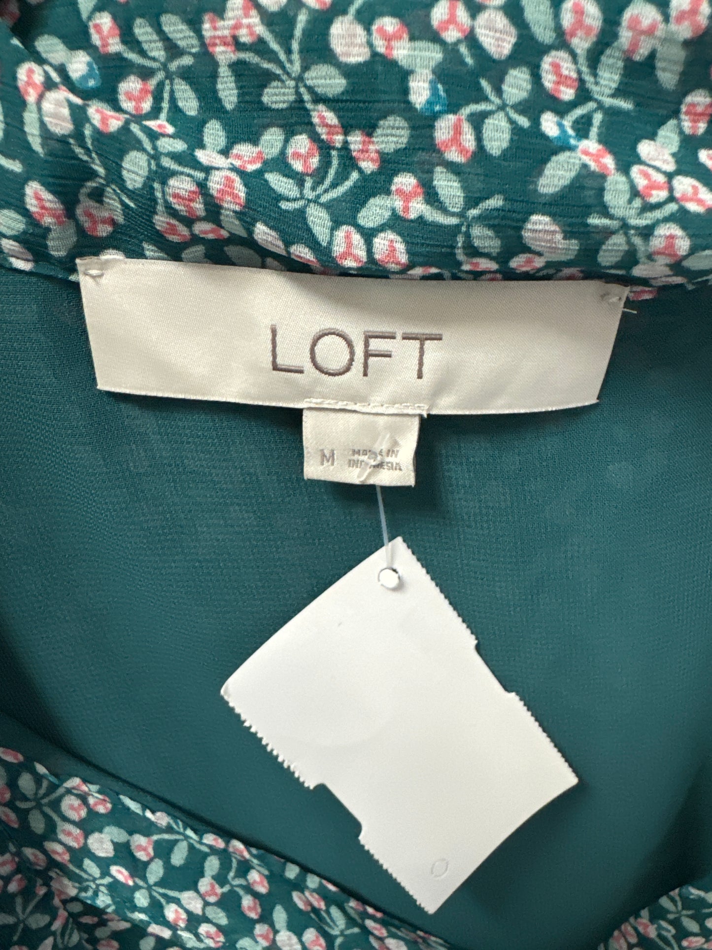 Top Long Sleeve By Loft In Green, Size: M