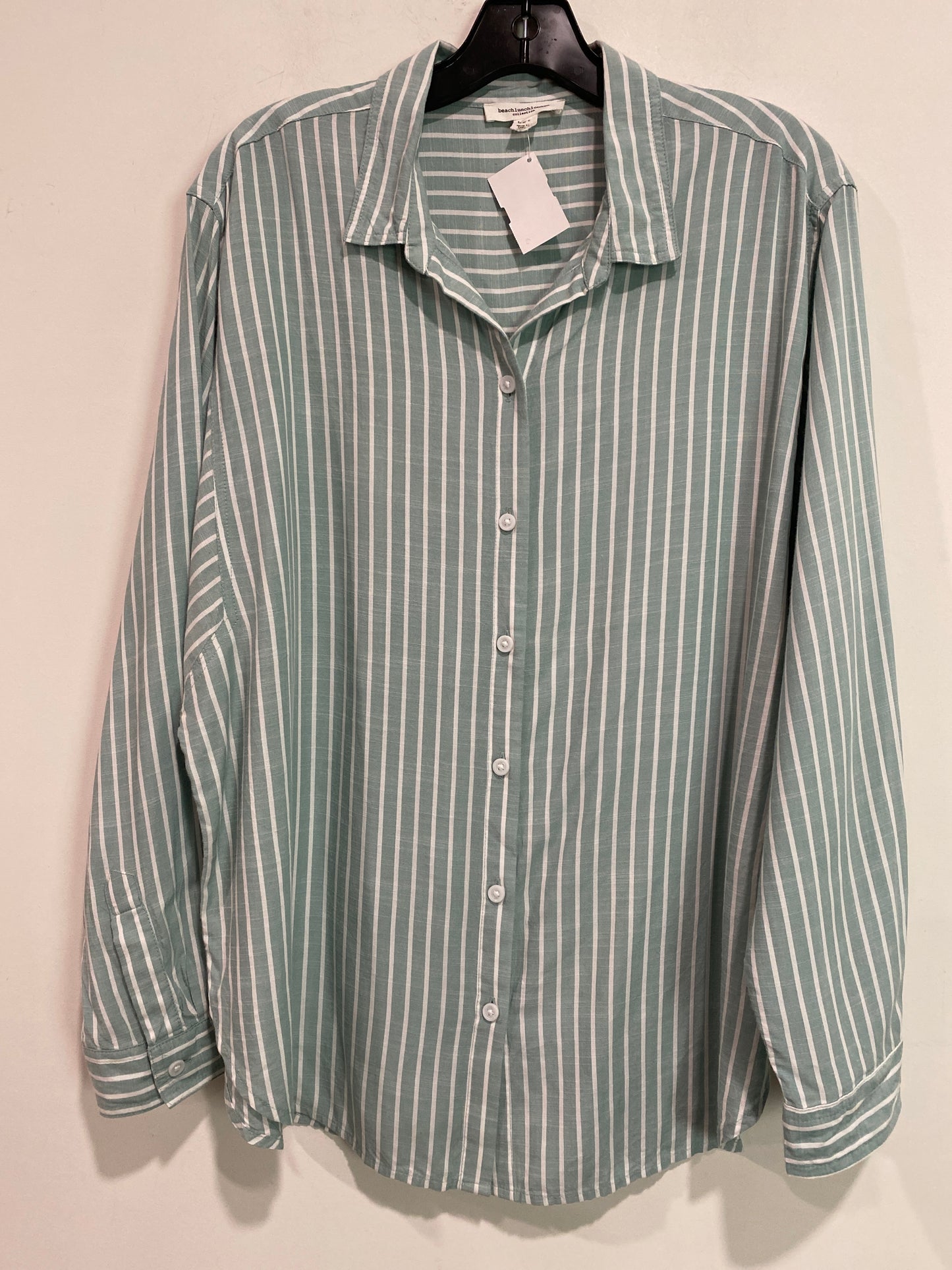 Top Long Sleeve By Beachlunchlounge In Green, Size: L