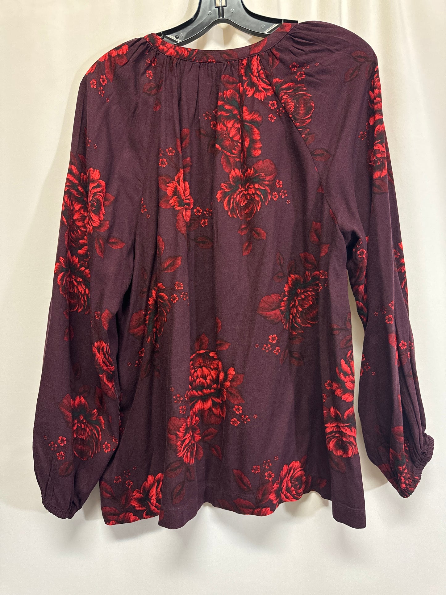 Top Long Sleeve By Old Navy In Red, Size: L