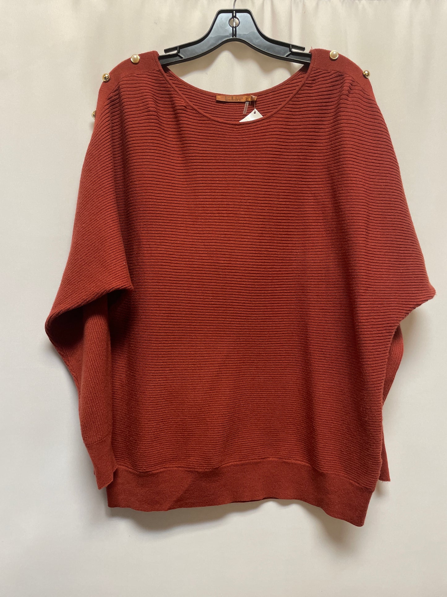 Top Long Sleeve By Belldini In Brown, Size: Xl