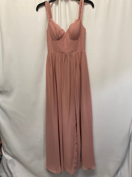 Dress Party Long By Clothes Mentor In Pink, Size: 0