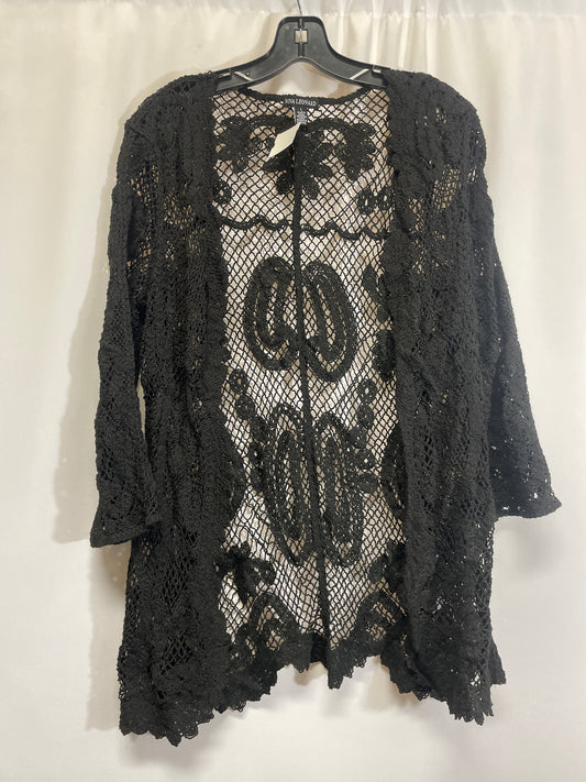 Cardigan By Nina Leonard In Black, Size: L