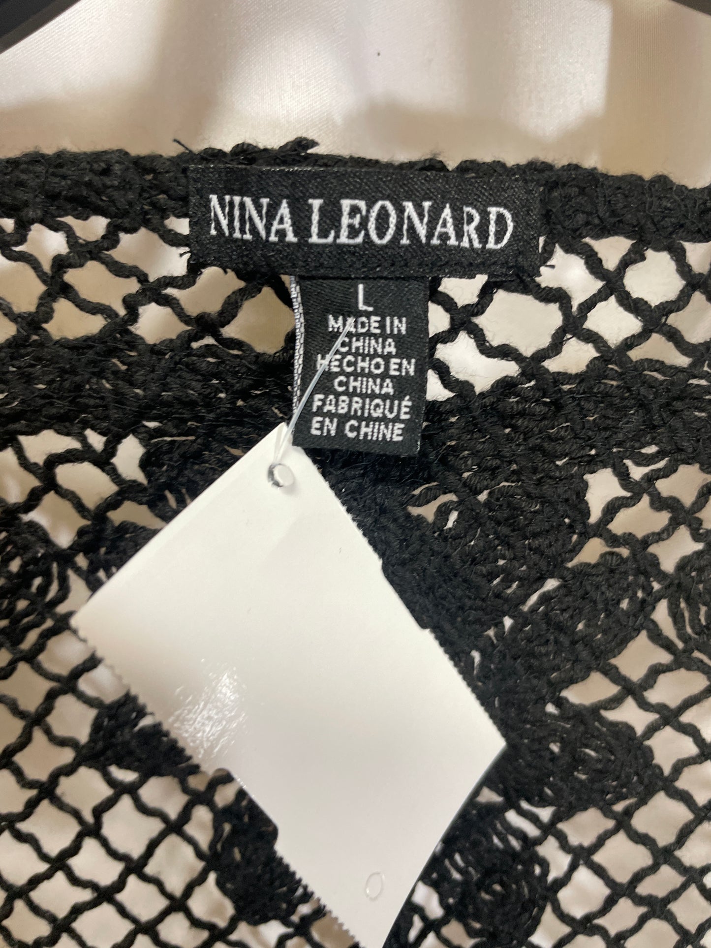 Cardigan By Nina Leonard In Black, Size: L