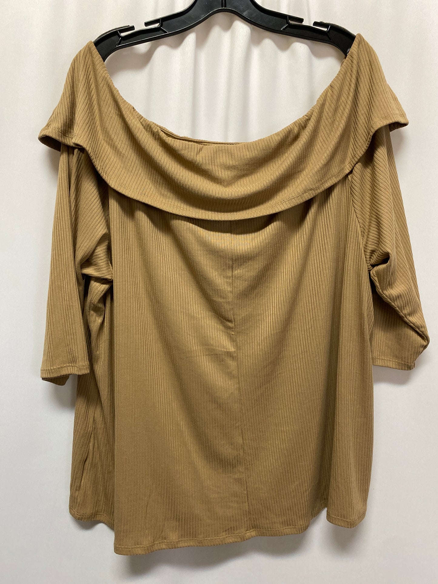 Top 3/4 Sleeve By Lane Bryant In Brown, Size: 3x